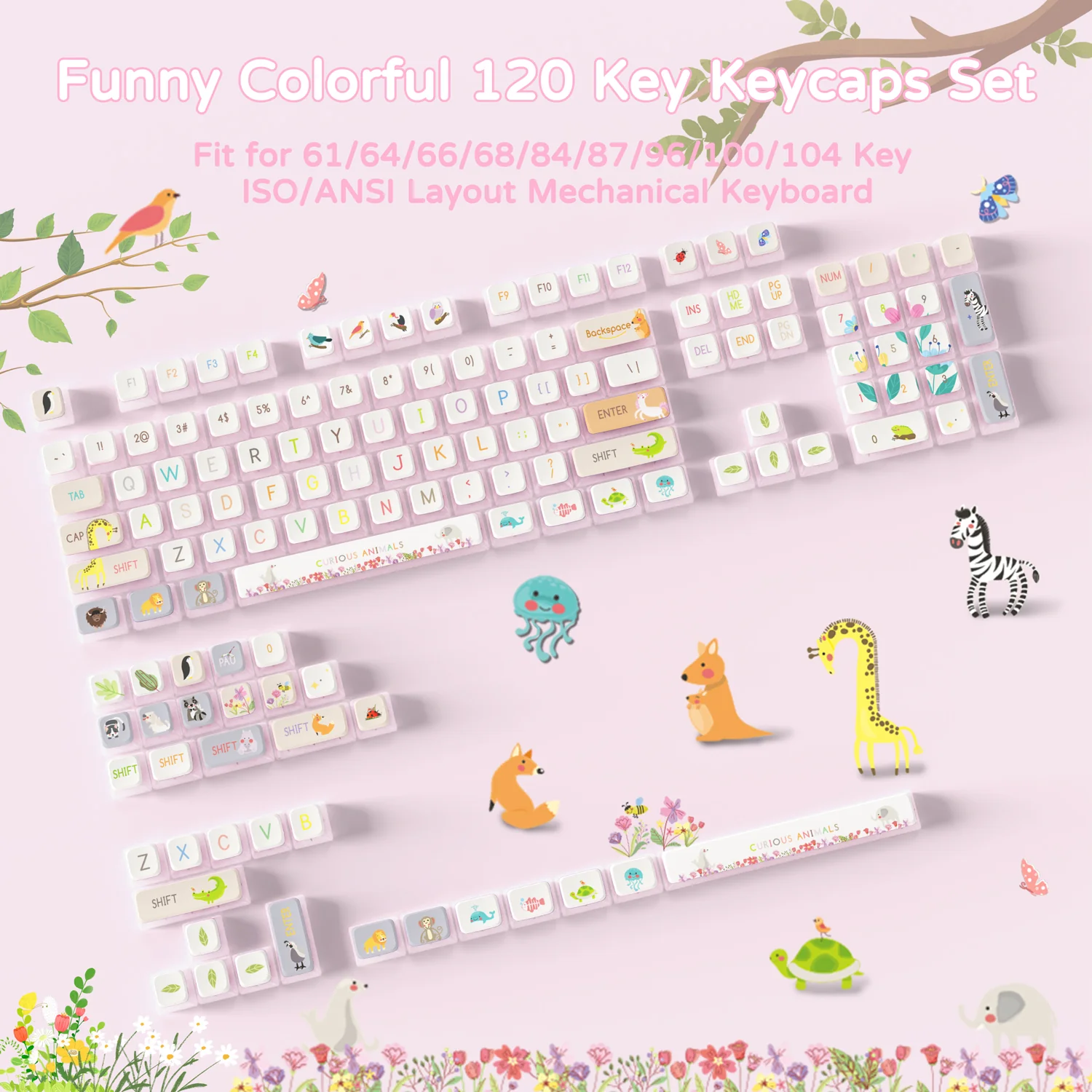 ATTACK SHARK 120 Keys PBT Dye-Sublimation Pudding Keycaps Set - Image 29