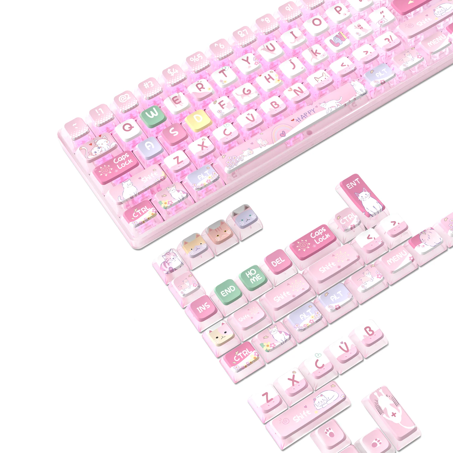 ATTACK SHARK 120 Keys PBT Dye-Sublimation Pudding Keycaps Set - Image 56