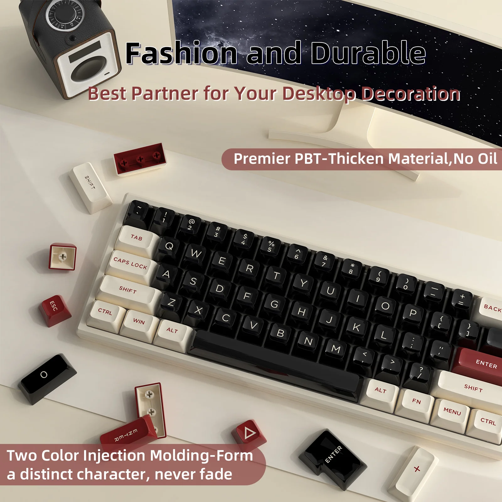 ATTACK SHARK 149 Keys PBT Keycaps Double Shot Full Keycap Set - Image 3