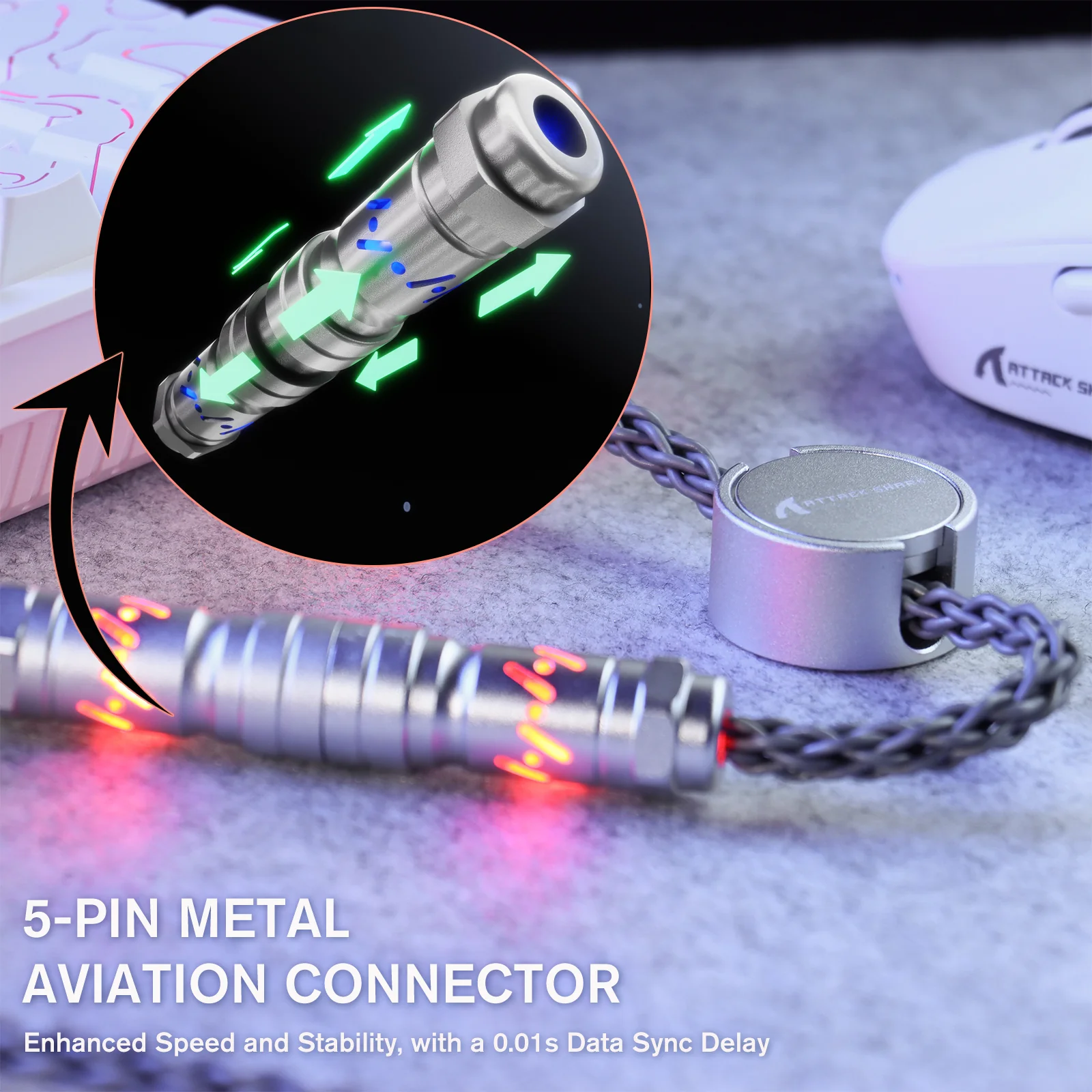 ATTACK SHARK C07 Custom Aviator Cable for 8KHz Magnetic Keyboard - Image 40