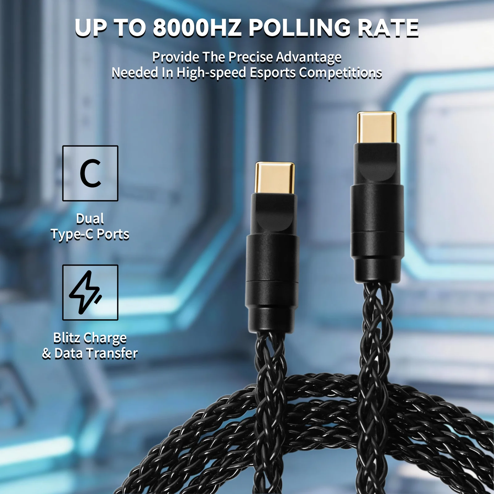 ATTACK SHARK C07 PRO 2-In 1 Type C Cable for 8KHz Gaming Keyboard/Mouse - Image 13