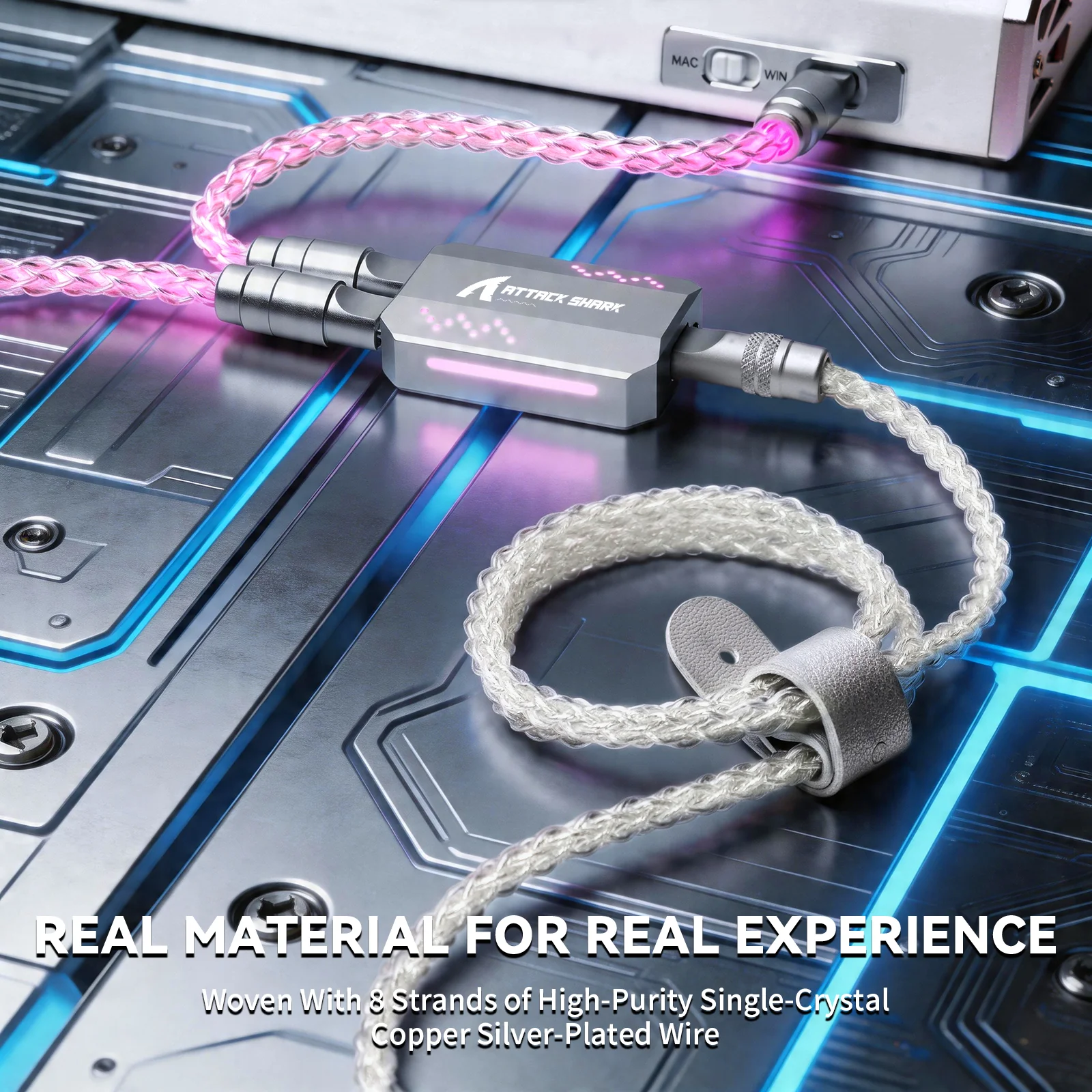 ATTACK SHARK C07 PRO 2-In 1 Type C Cable for 8KHz Gaming Keyboard/Mouse - Image 6