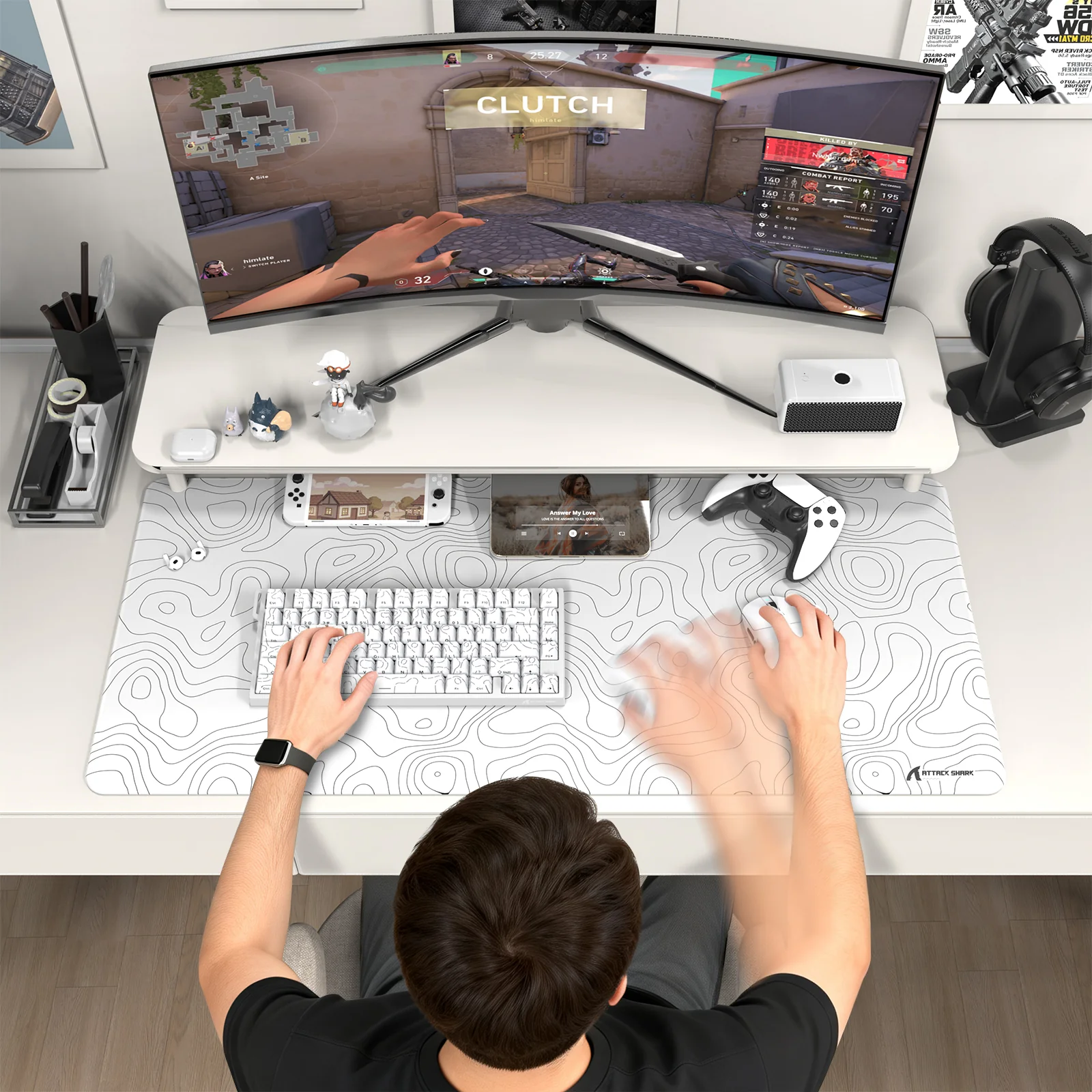 ATTACK SHARK CM02PRO eSport Gaming Mousepad (900x400x4 MM) - Image 30