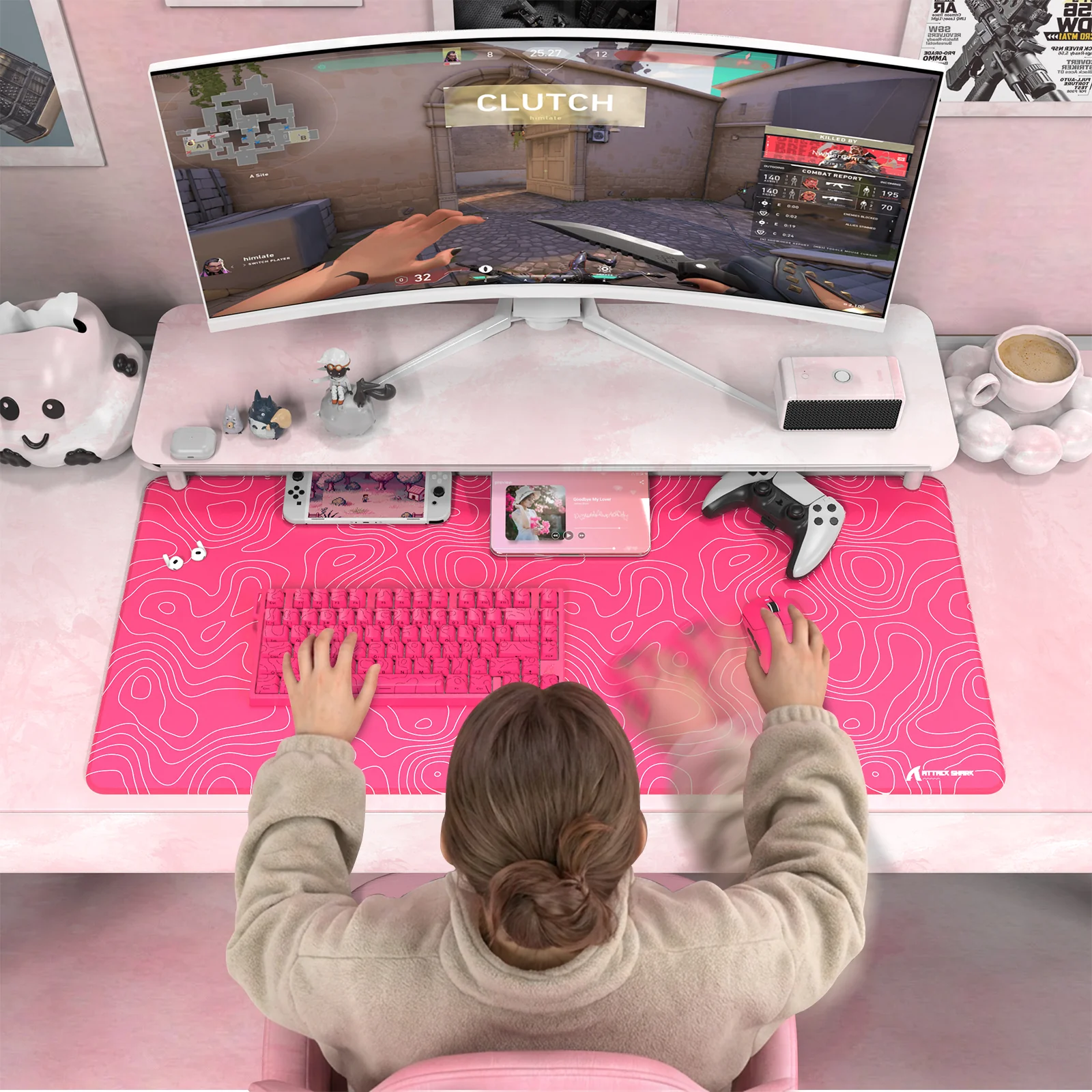 ATTACK SHARK CM02PRO eSport Gaming Mousepad (900x400x4 MM) - Image 39
