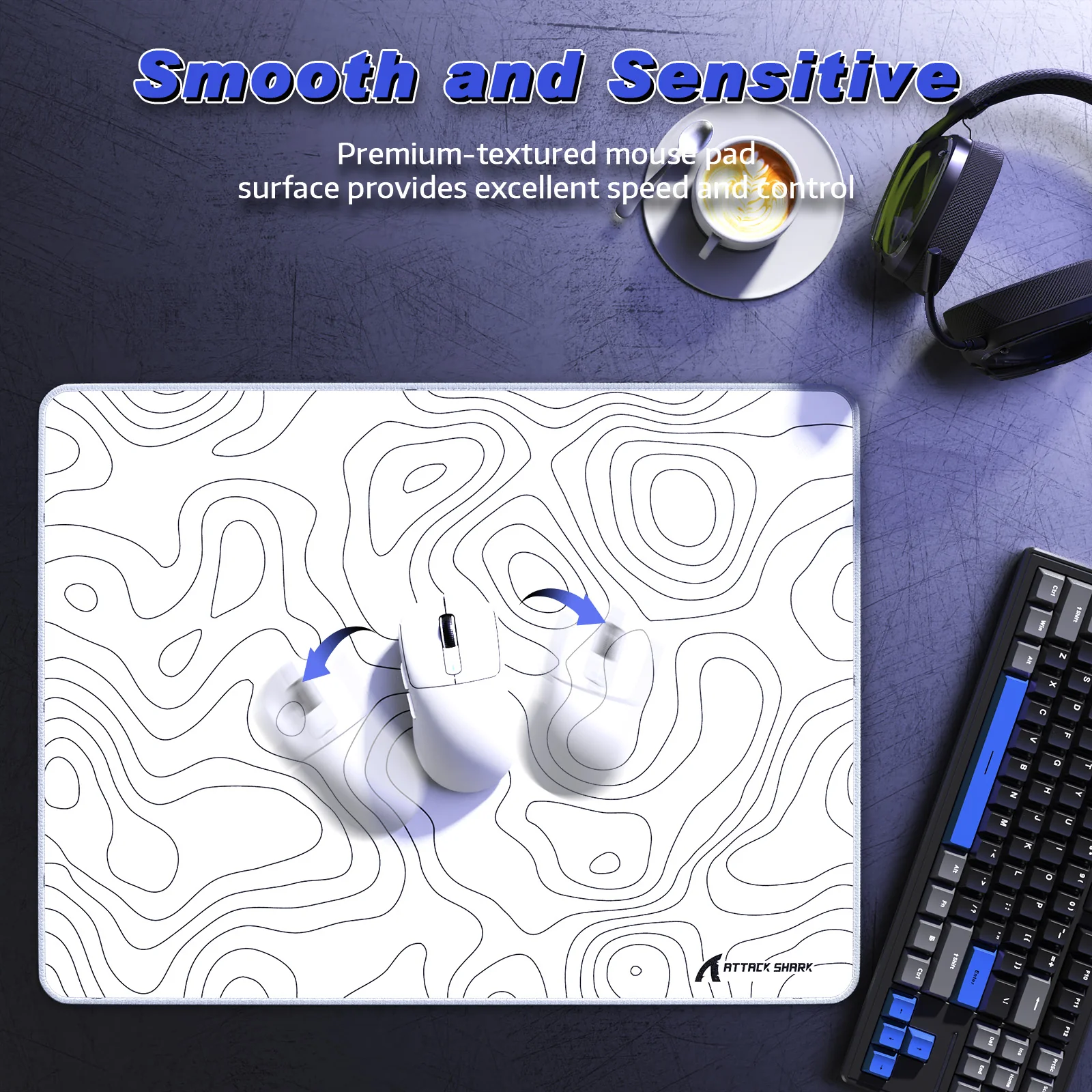 ATTACK SHARK CM02SE eSport Gaming Mousepad (410x310x4 MM) - Image 30