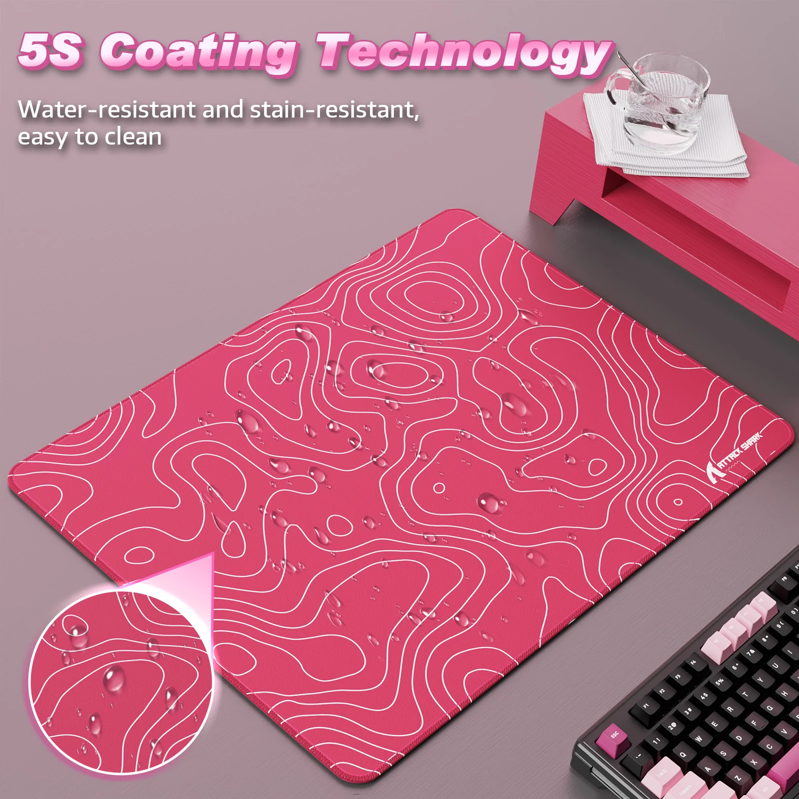 ATTACK SHARK CM02SE eSport Gaming Mousepad (410x310x4 MM) - Image 40