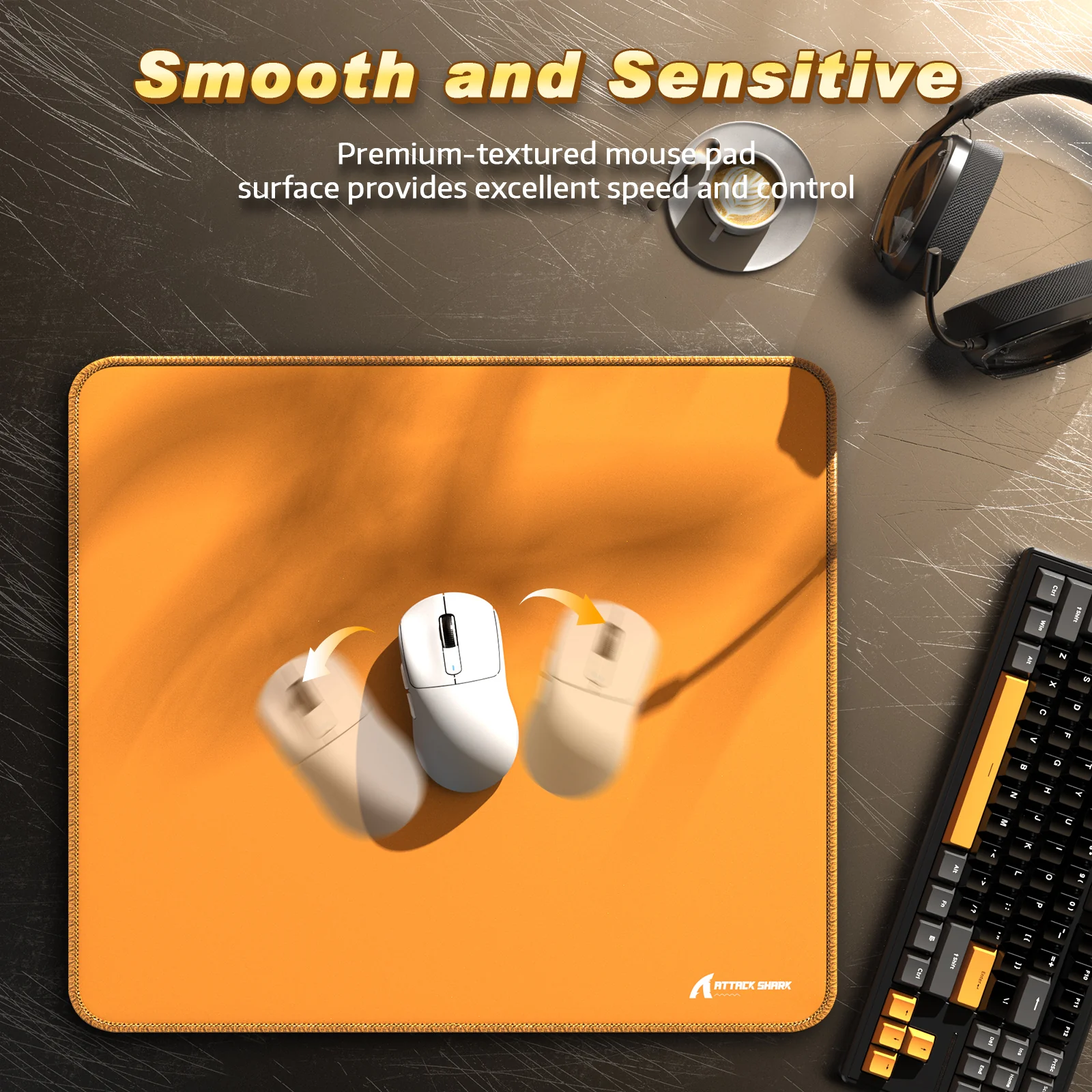 ATTACK SHARK CM02 eSport Gaming Mousepad (450x400x4 MM) - Image 3