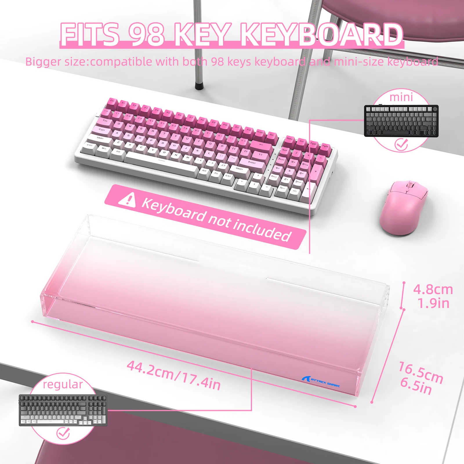 ATTACK SHARK 98 Keys Keyboard Dust Cover - Image 13