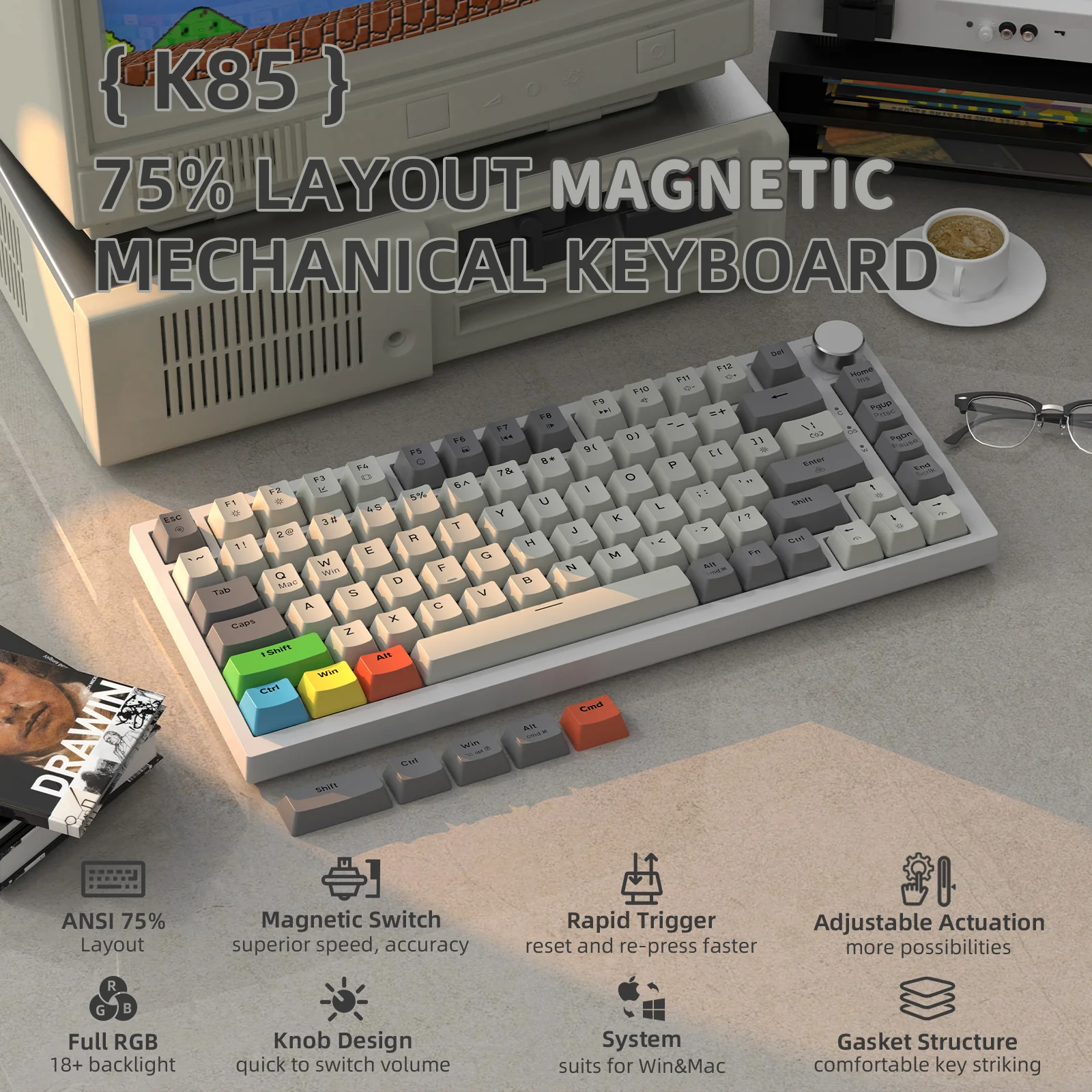 ATTACK SHARK K85 Rapid Trigger Keyboard Magnetic Switch - Image 29