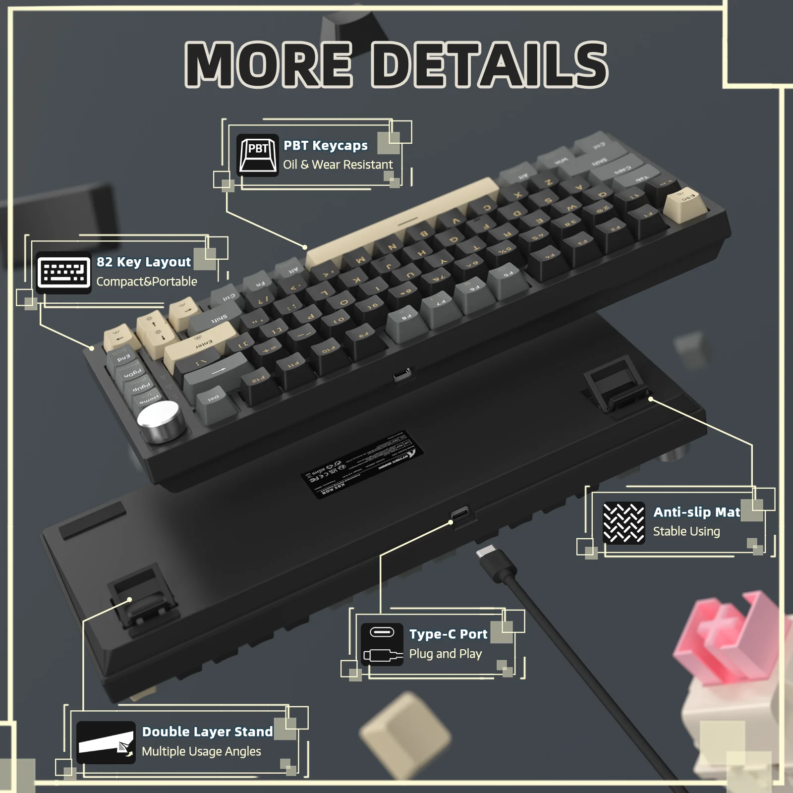 ATTACK SHARK K85 Rapid Trigger Keyboard Magnetic Switch - Image 8