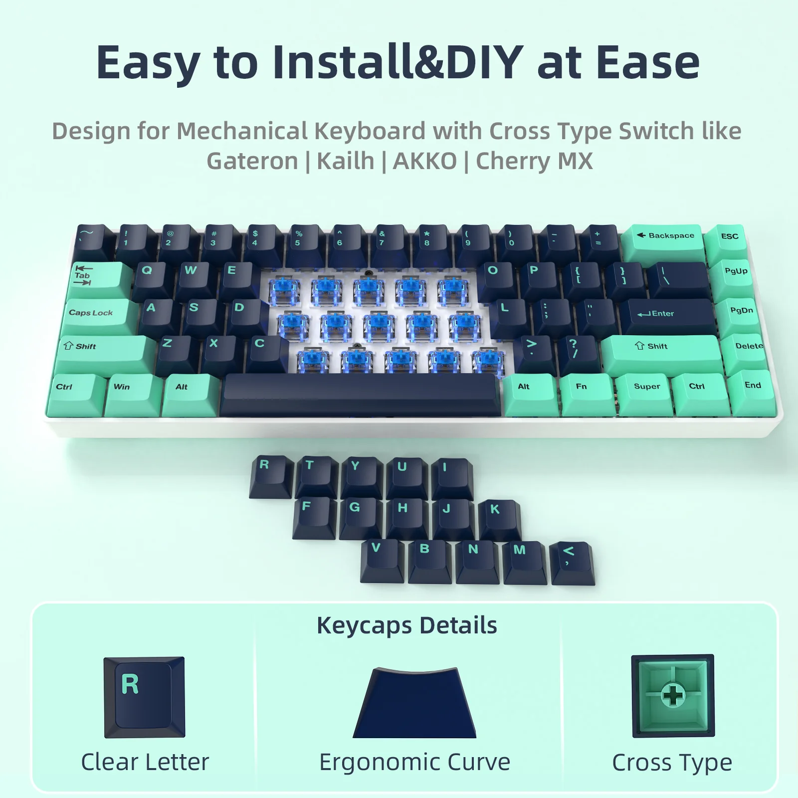 ATTACK SHARK PBT Keycaps Full Keycap Set - Image 25
