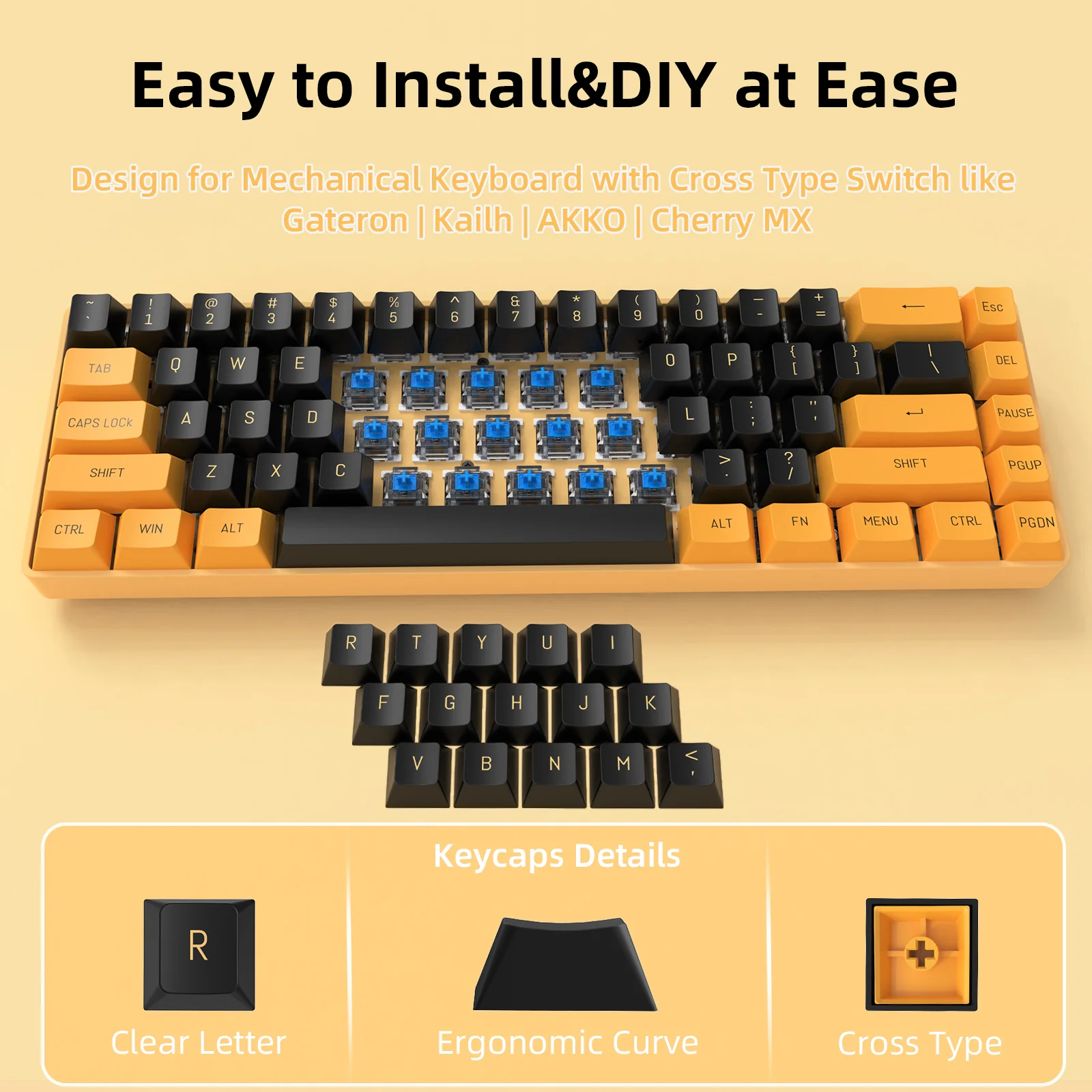 ATTACK SHARK PBT Keycaps Full Keycap Set - Image 32