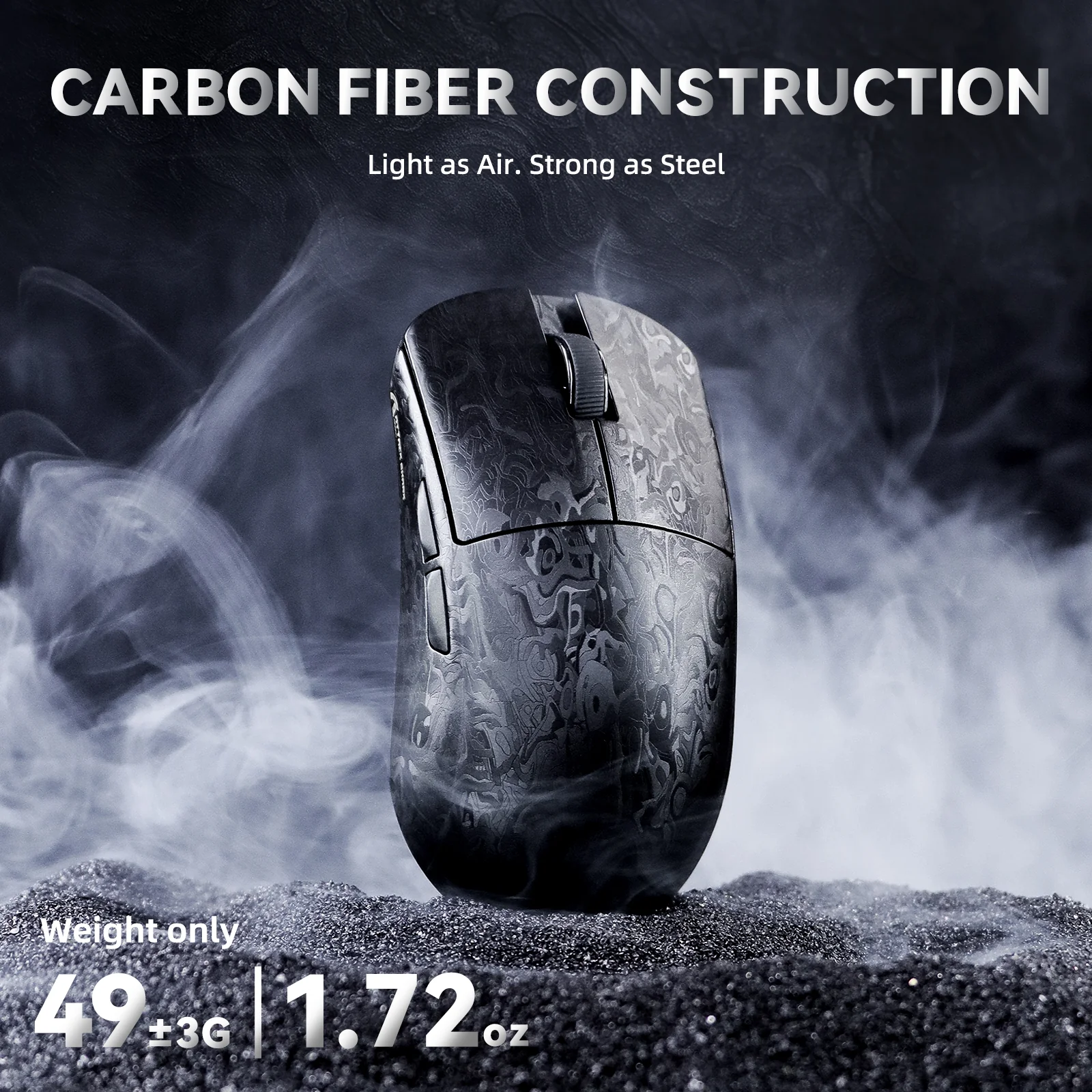ATTACK SHARK R11 ULTRA Carbon Fiber Wireless 8K PAW3950MAX Gaming Mouse with C06 Ultra LED Cable - Image 4