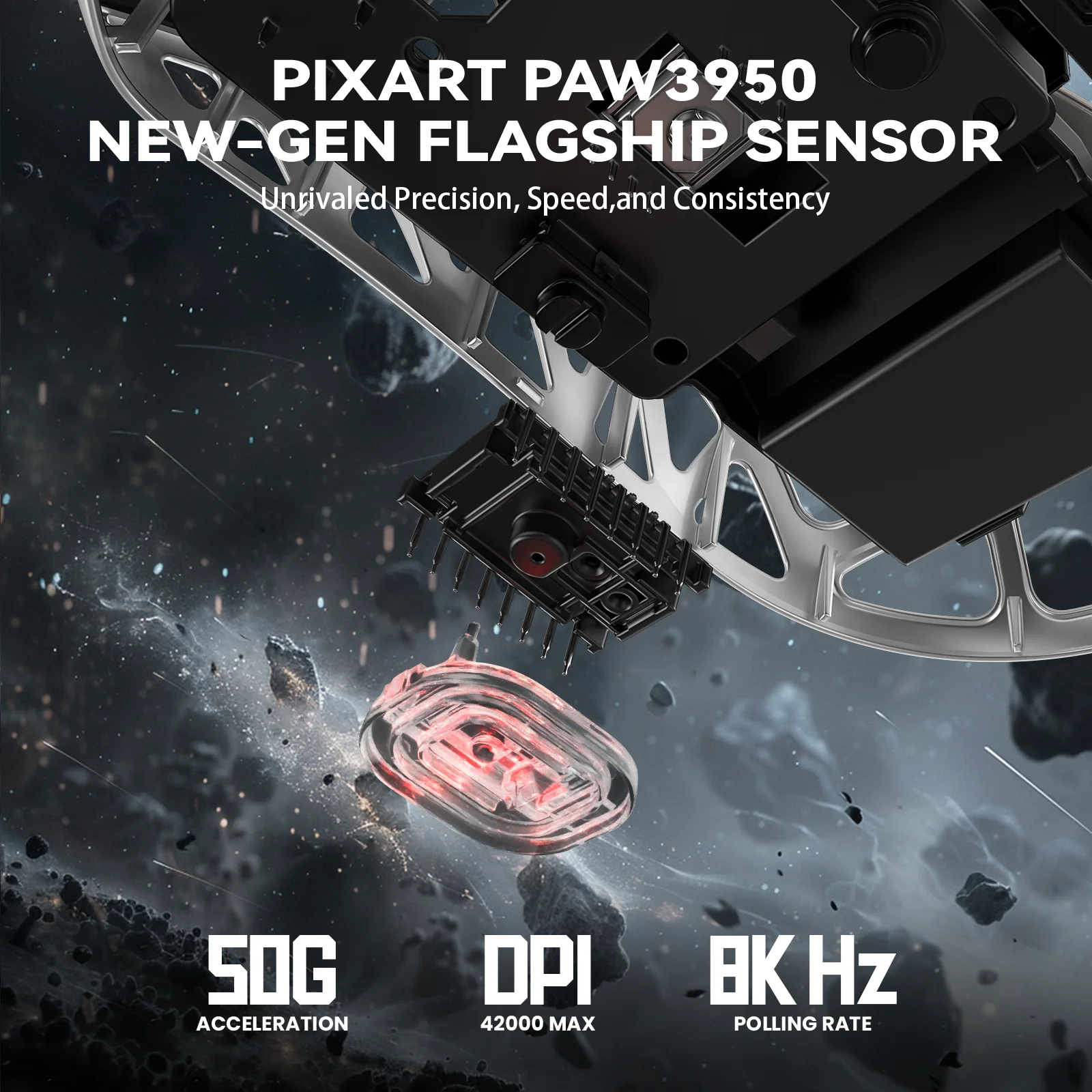 ATTACK SHARK R2 Magnesium Alloy PAW3950 Gaming Mouse 8K (Not Include the Charging Dock) - Image 39