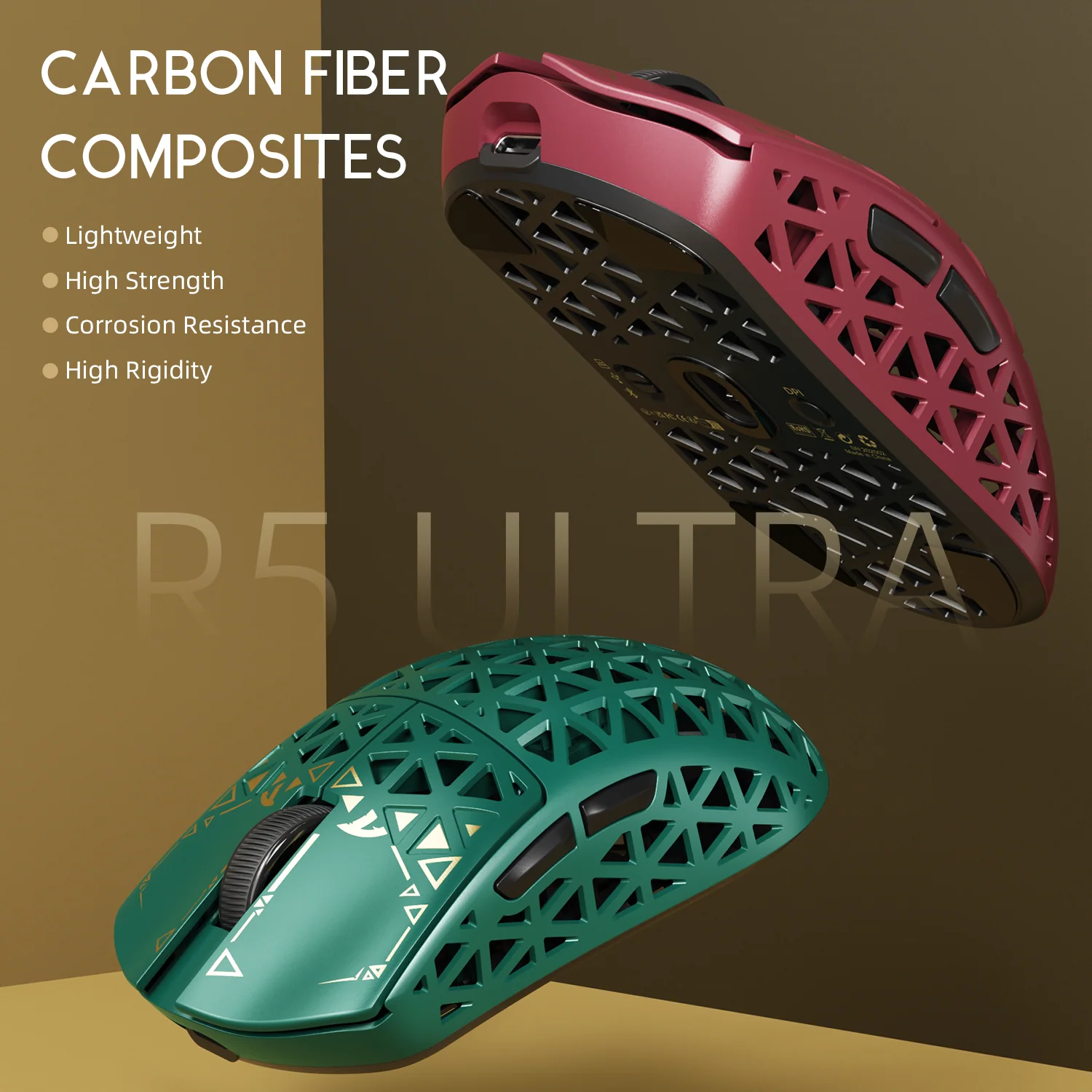 ATTACK SHARK R5 ULTRA Carbon Fiber Wireless 8K PAW3950MAX Gaming Mouse with 8K Coiled Cable - Image 31