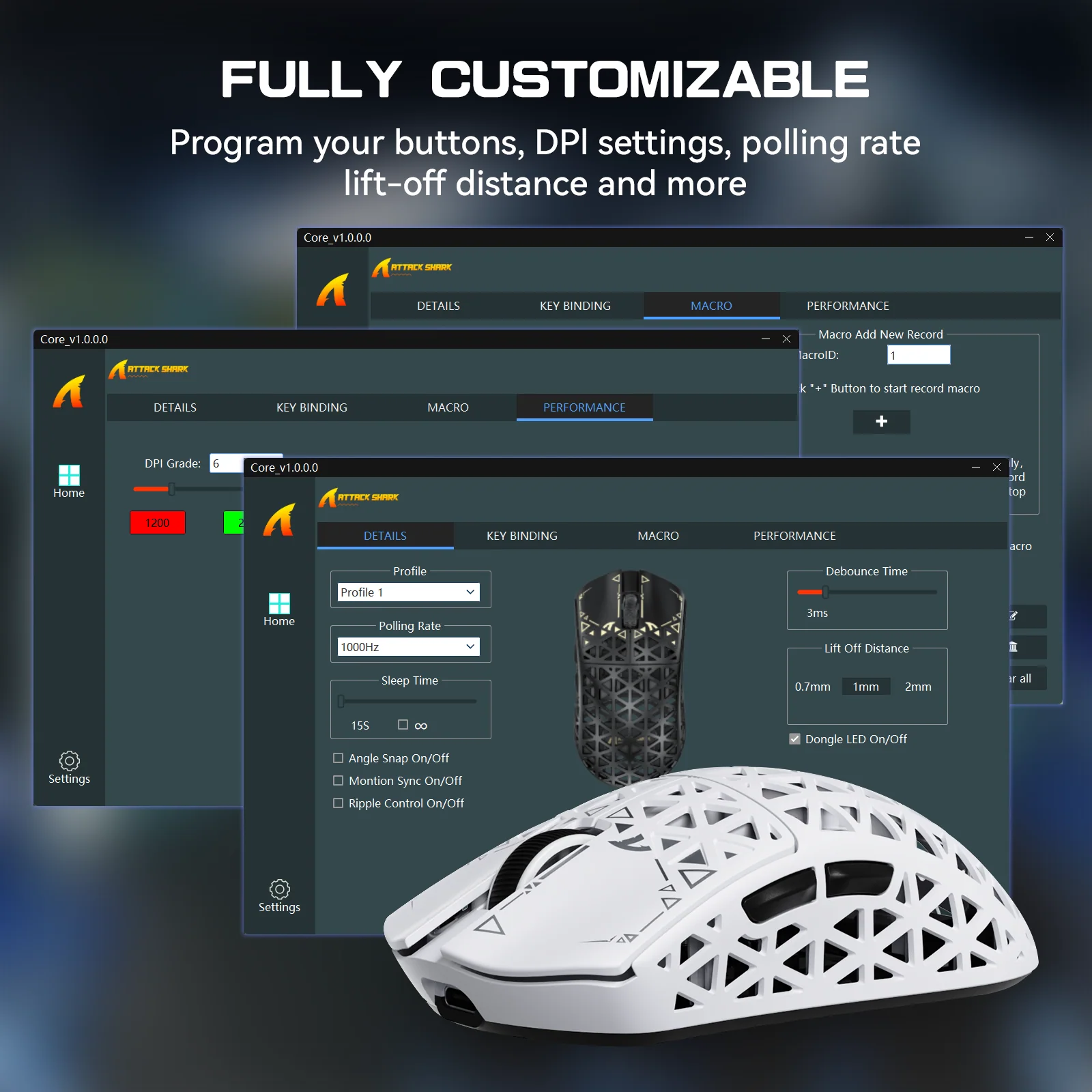 ATTACK SHARK R5 ULTRA Carbon Fiber Wireless 8K PAW3950MAX Gaming Mouse - Image 7