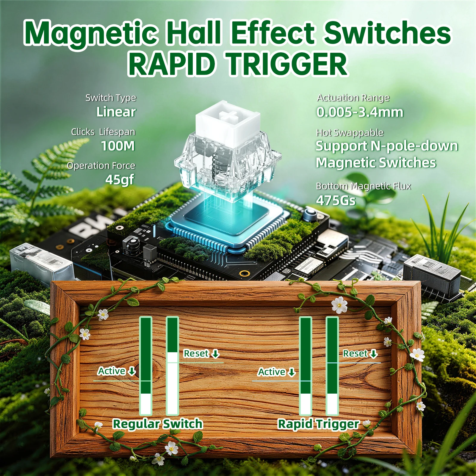 ATTACK SHARK R68 HE Carbon Fiber Wired Rapid Trigger Magnetic Switch Keyboard With C01 Ultra RGB Coiled Cable - Image 33