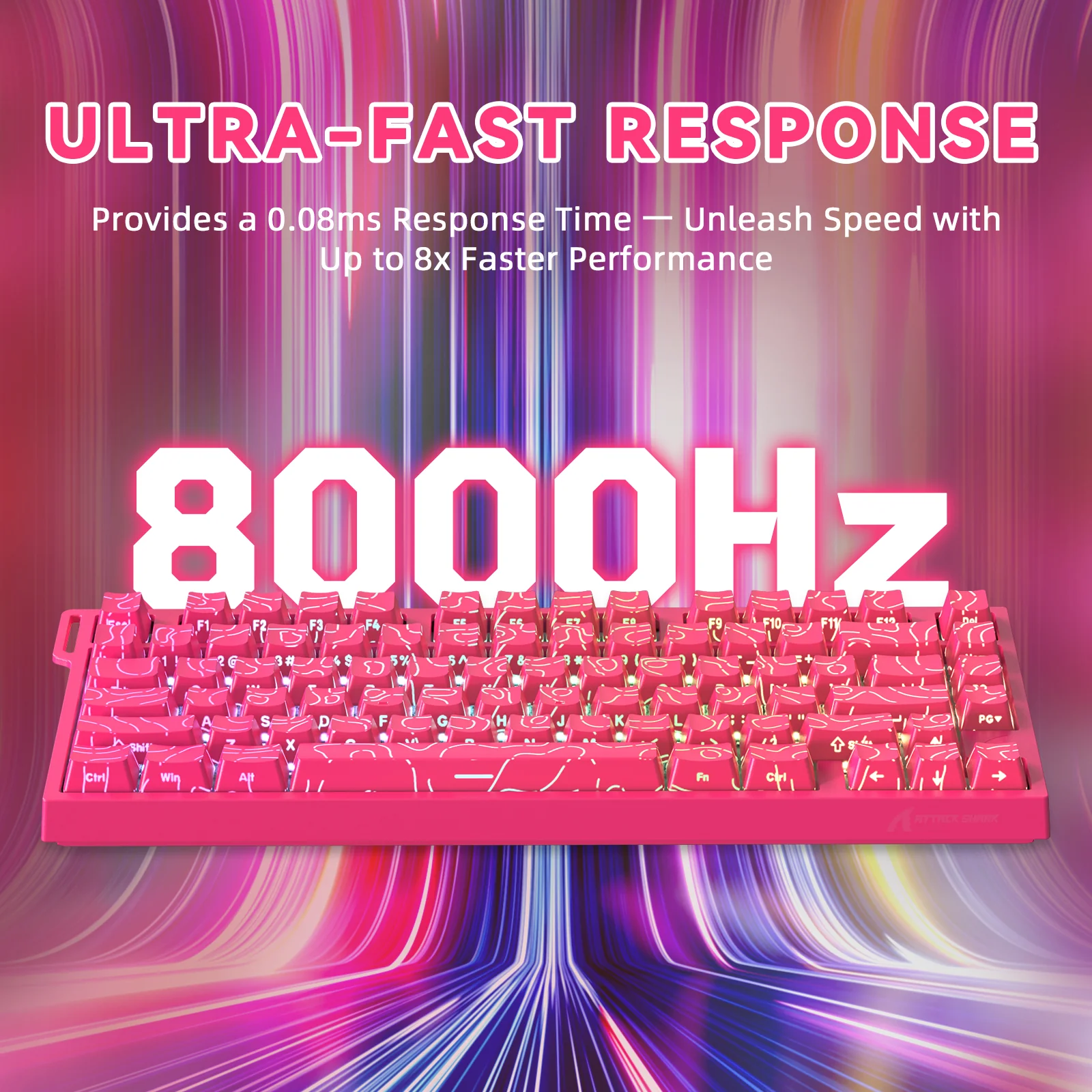 ATTACK SHARK R82 HE Rapid Trigger Keyboard Magnetic Switch with 0.005MM RT - Image 22
