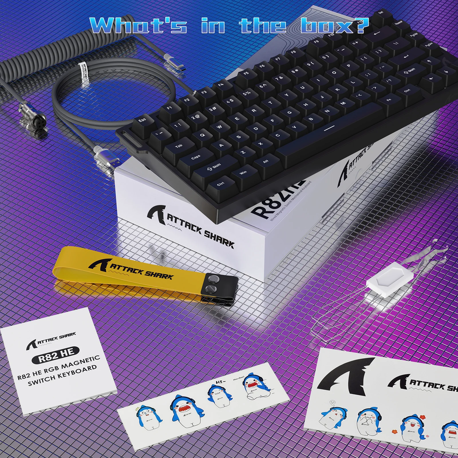 ATTACK SHARK R82 HE Wired 75% Gaming Keyboard with C01ULTRA LED Cable - Image 19