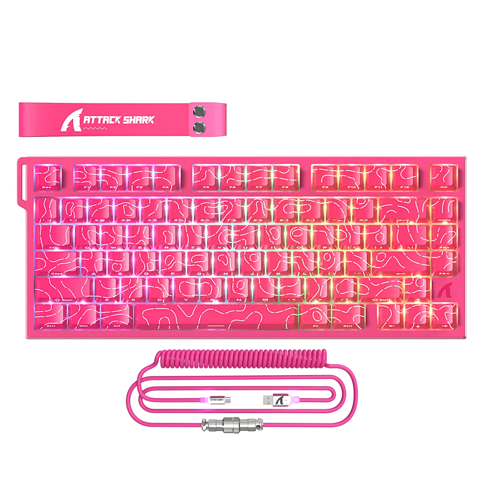 ATTACK SHARK R82 HE Wired 75% Gaming Keyboard with C01ULTRA LED Cable - Image 20