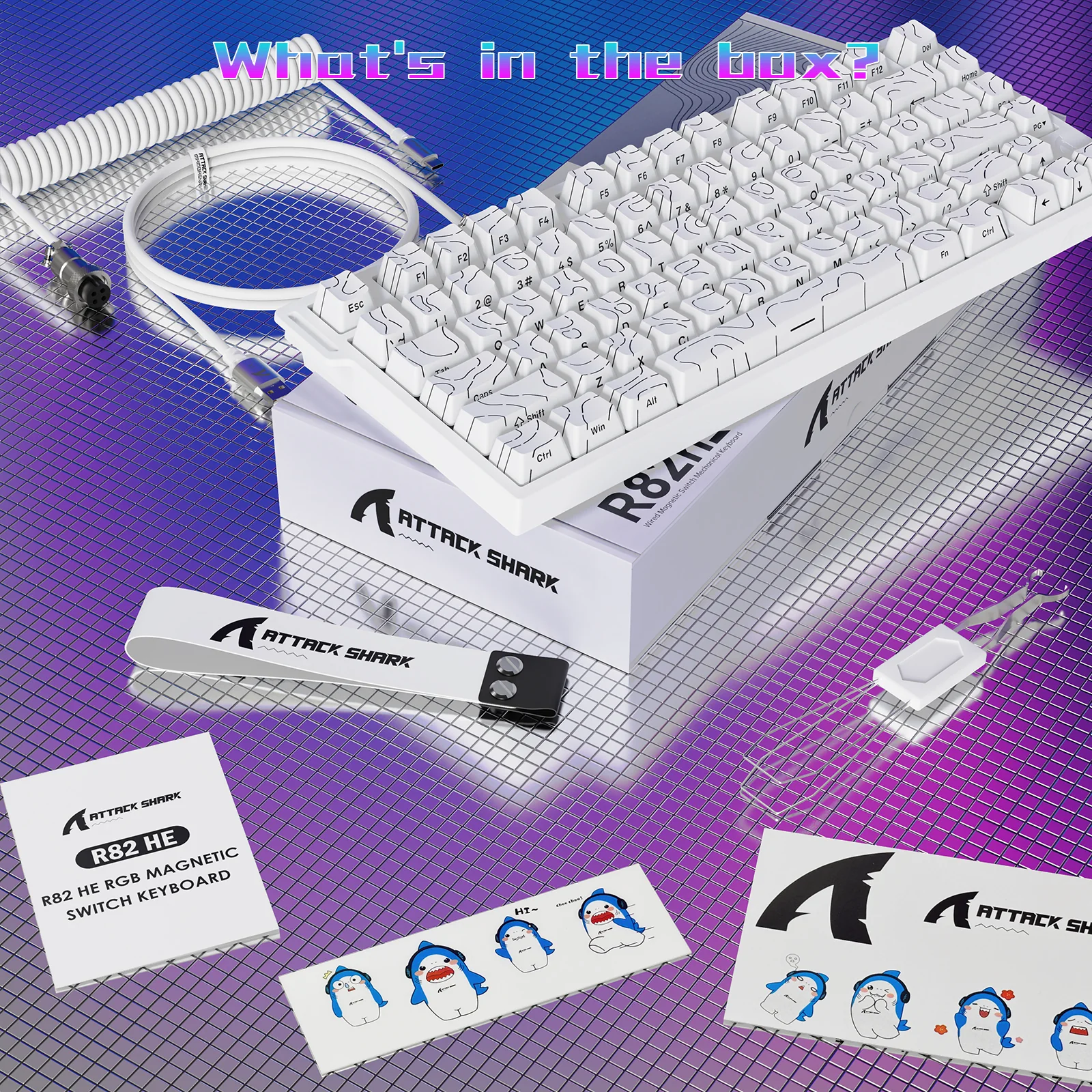 ATTACK SHARK R82 HE Wired 75% Gaming Keyboard with C01ULTRA LED Cable - Image 9