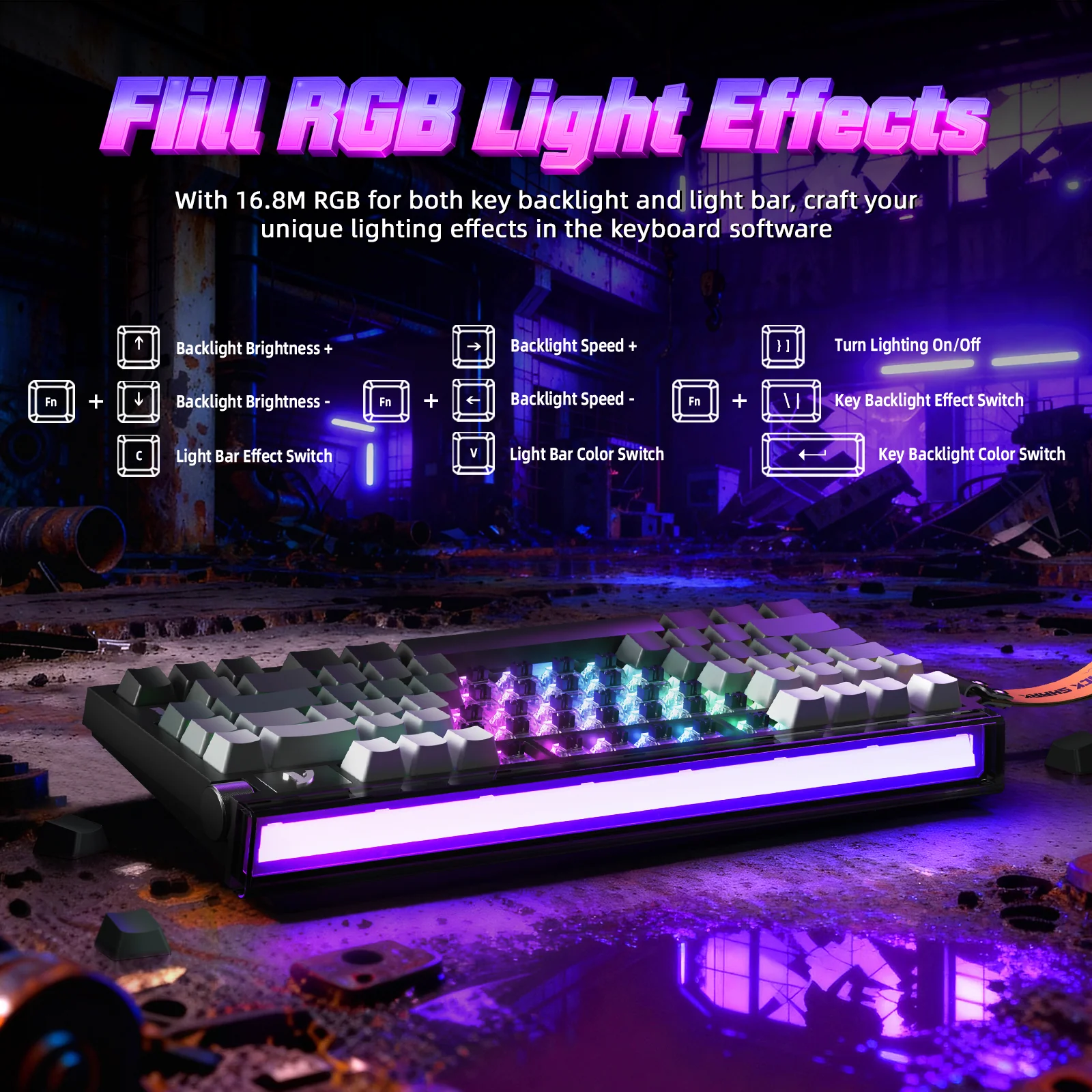 ATTACK SHARK R85 HE Rapid Trigger Keyboard with C01ULTRA LED Cable - Image 18