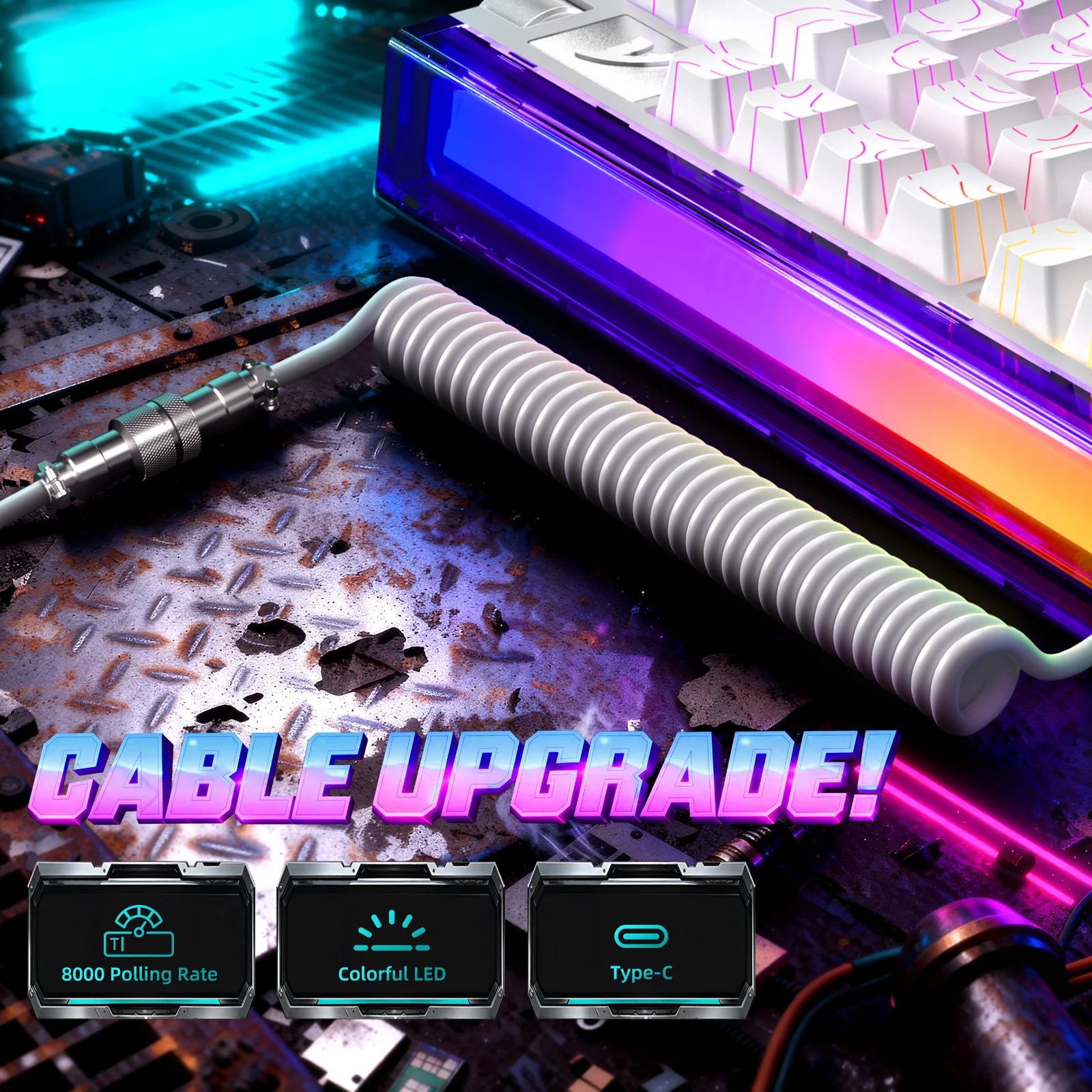 ATTACK SHARK R85 HE Rapid Trigger Keyboard with C01ULTRA LED Cable - Image 26