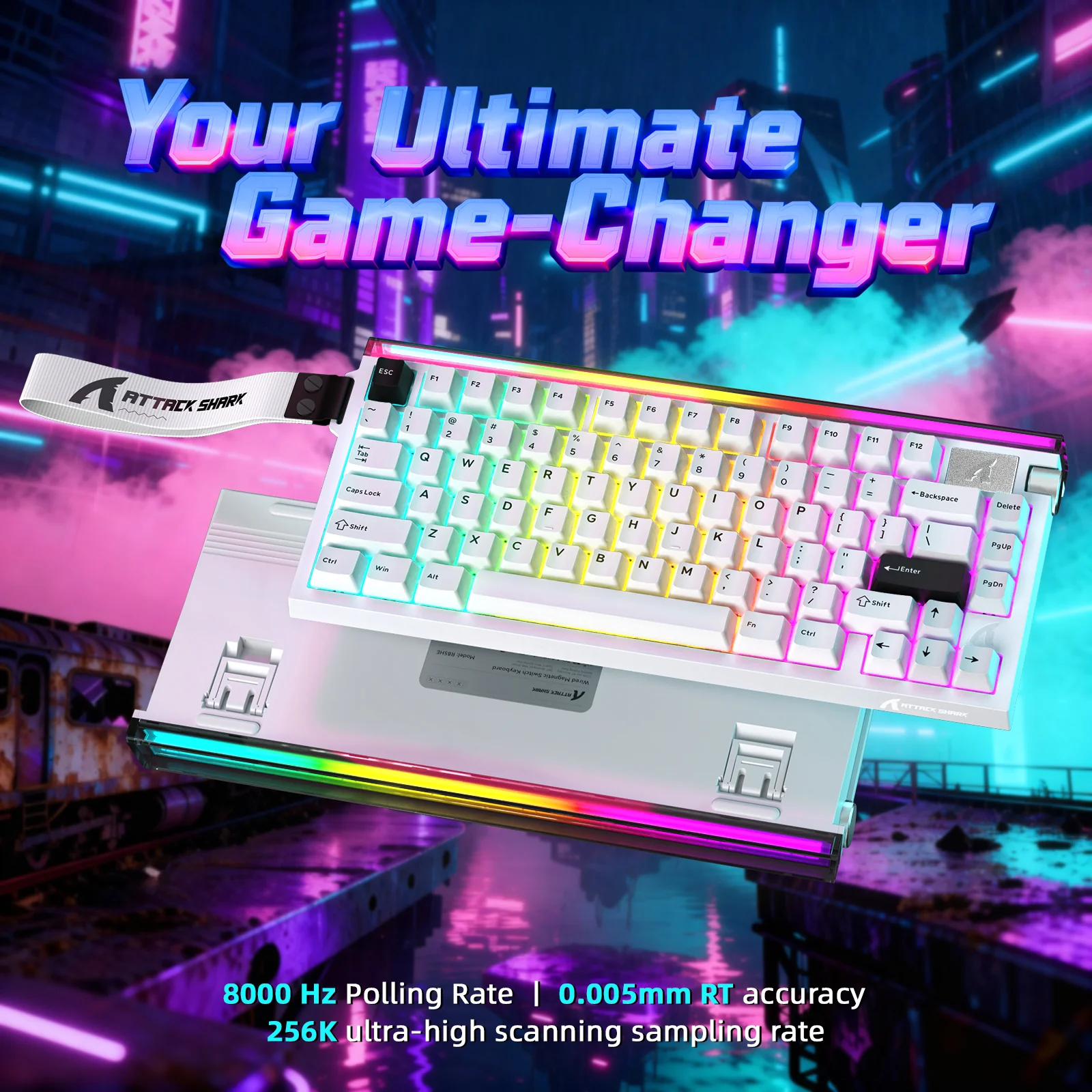 ATTACK SHARK R85 HE Rapid Trigger Keyboard with C01ULTRA LED Cable - Image 30
