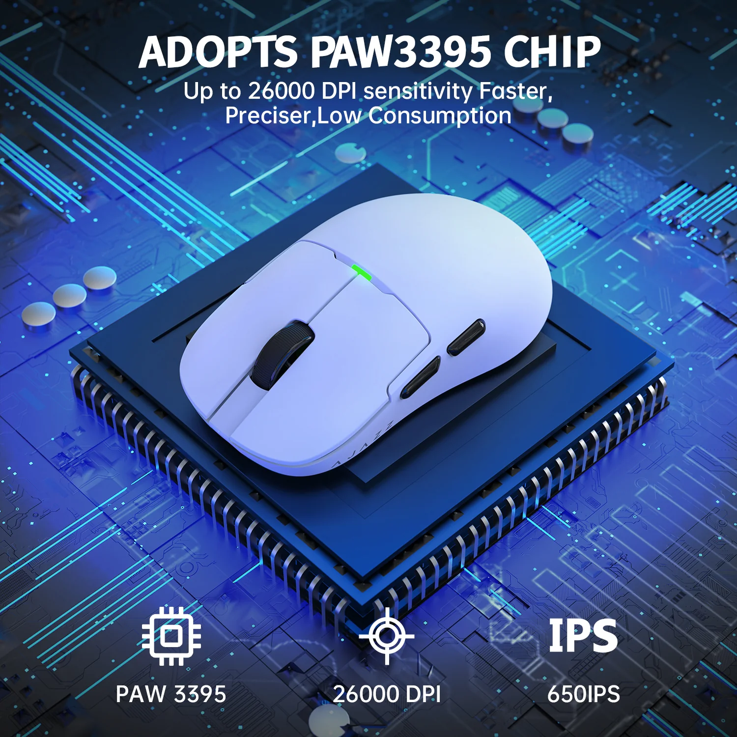 ATTACK SHARK x AJ159P Tri-mode Gaming Mouse with with Magnetic Charging Dock - Image 4