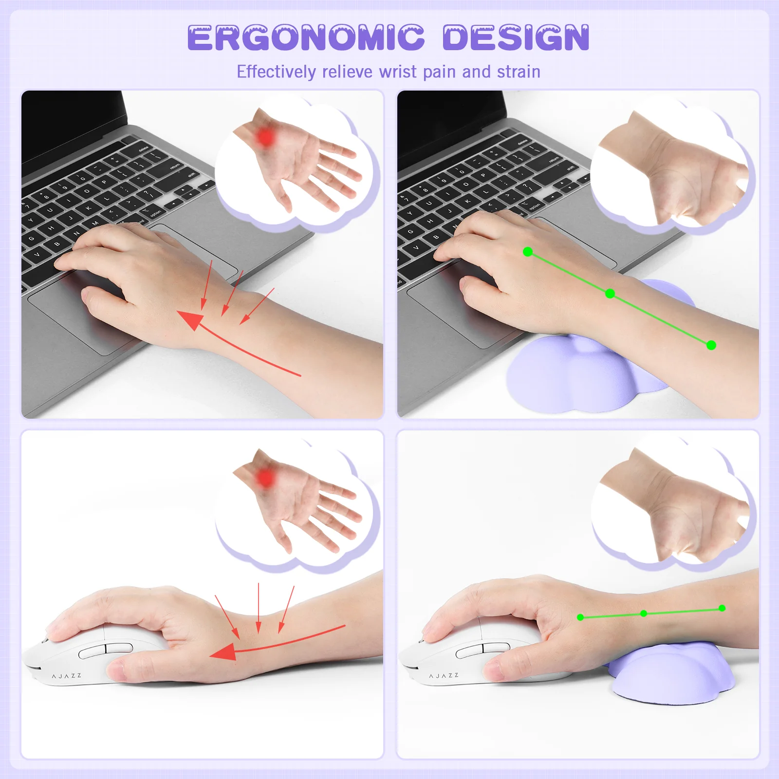 ATTACK SHARK X MAMBASNAKE Cloud Mouse Wrist Rest - Image 12