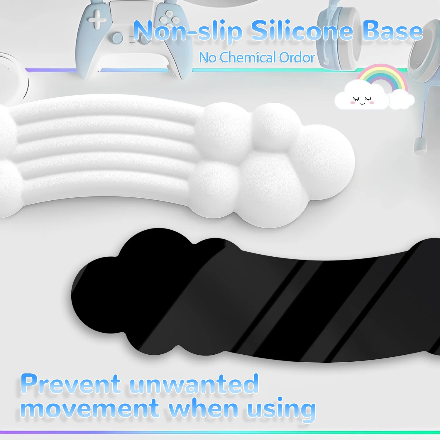 ATTACK SHARK X MAMBASNAKE Rainbow Cloud Keyboard Wrist Rest - Image 14