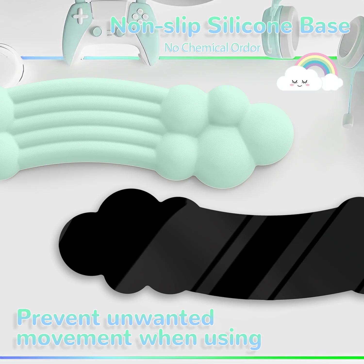 ATTACK SHARK X MAMBASNAKE Rainbow Cloud Keyboard Wrist Rest - Image 30