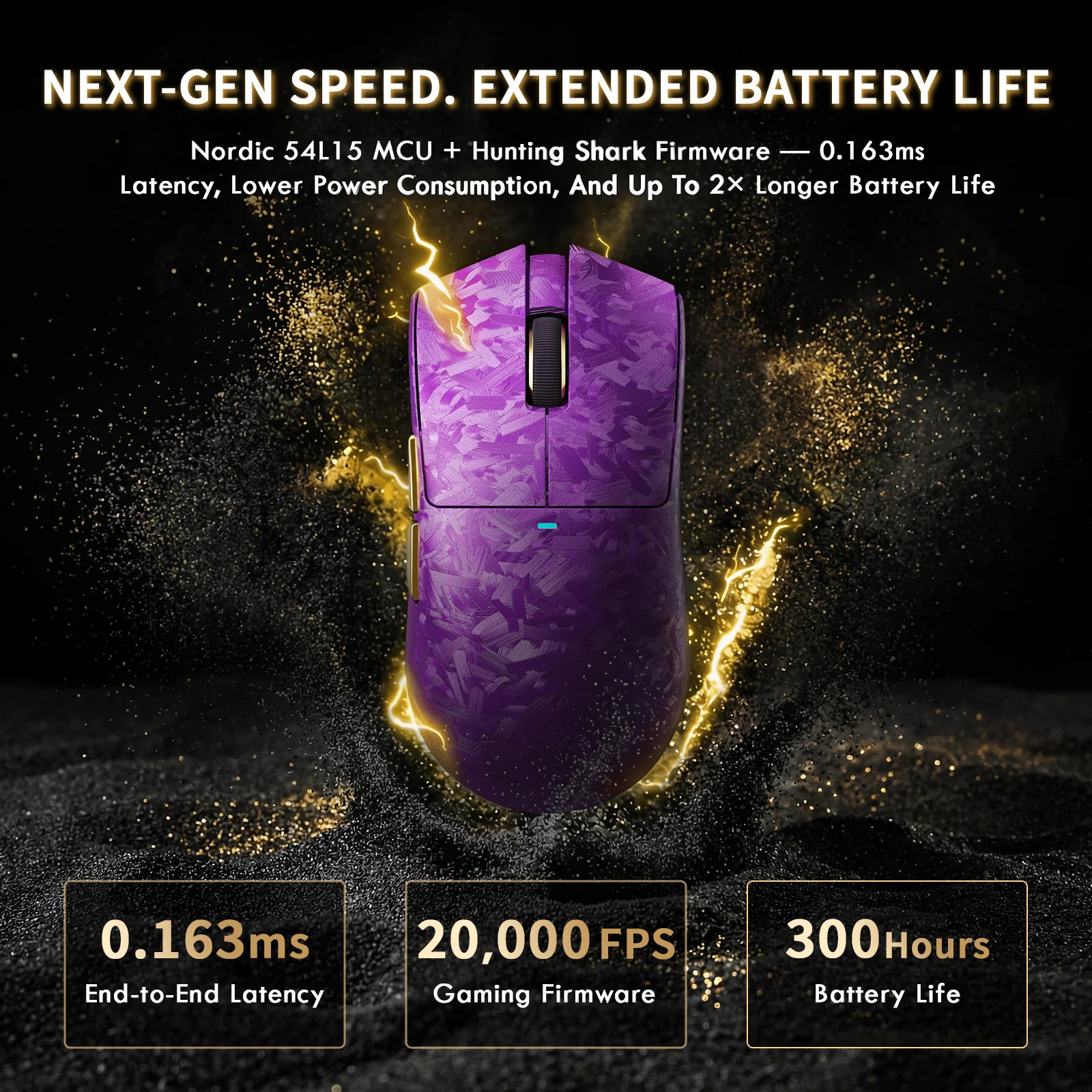 ATTACK SHARK X11 ULTRA Carbon Fiber Wireless Gaming Mouse With C06 Ultra LED Cable - Image 13