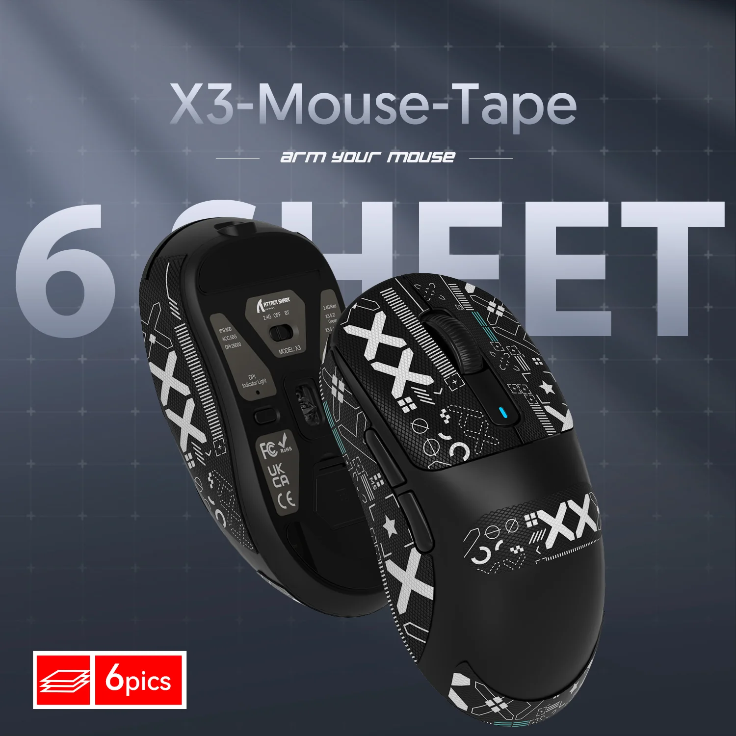 ATTACK SHARK X3/X3pro Grip Tape - Image 16
