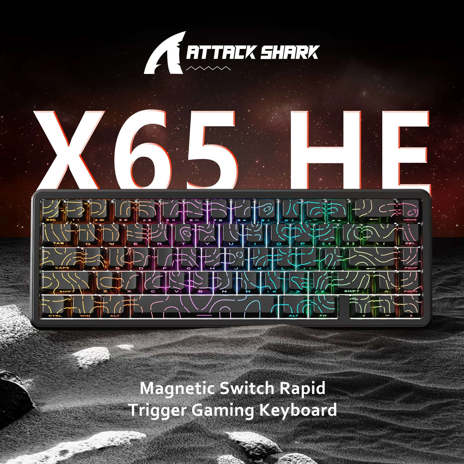 ATTACK SHARK X65 HE Magnetic Switch Rapid Trigger Keyboard - Image 35