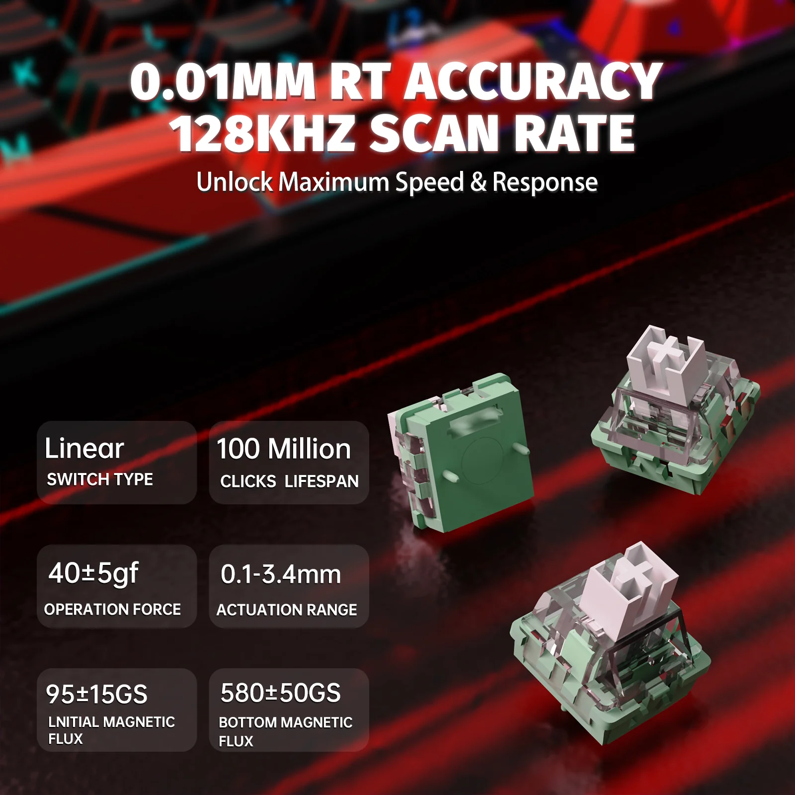 ATTACK SHARK X65PRO HE Wireless Rapid Trigger Keyboard Magnetic Switch - Image 5