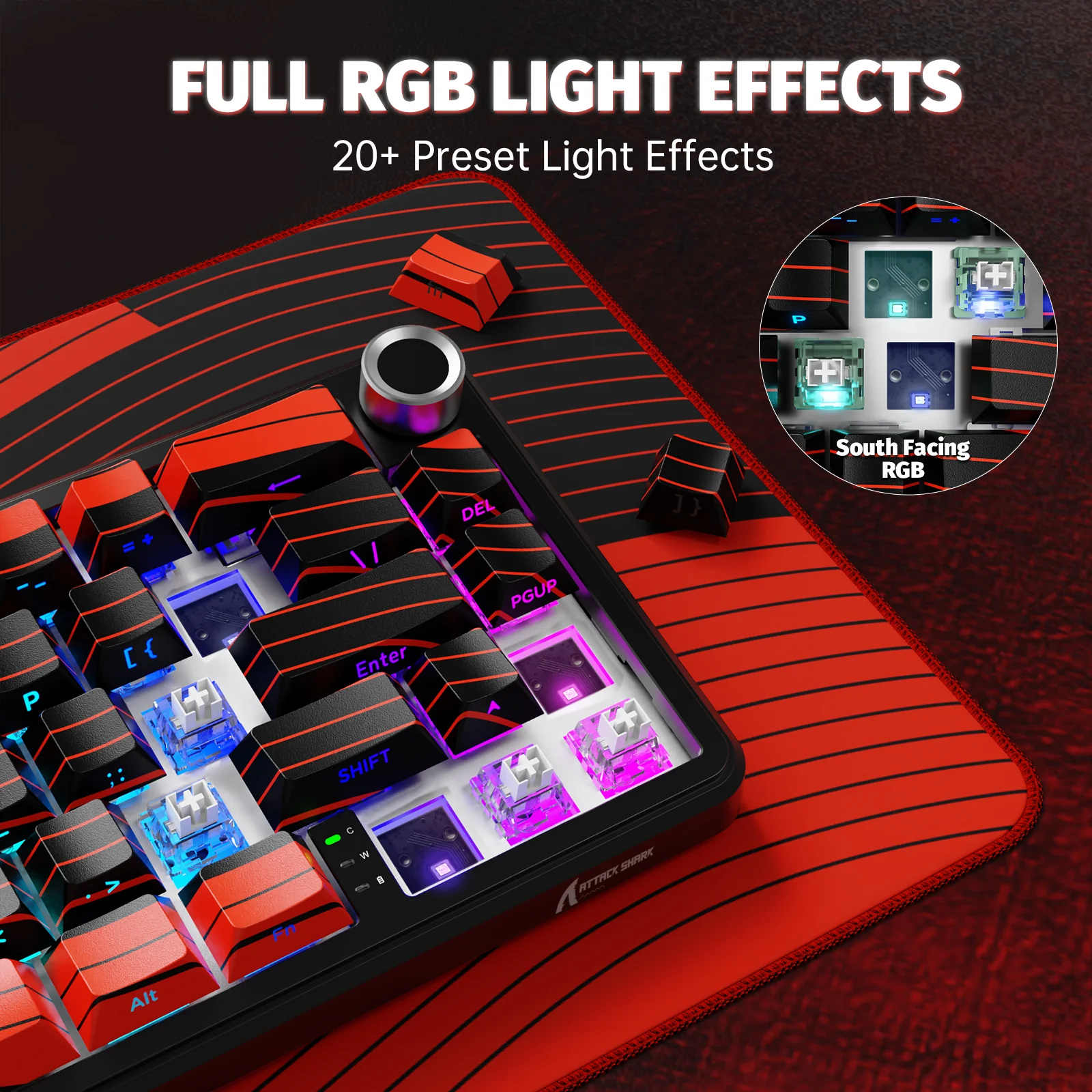 ATTACK SHARK X65PRO HE Wireless Rapid Trigger Keyboard Magnetic Switch - Image 8