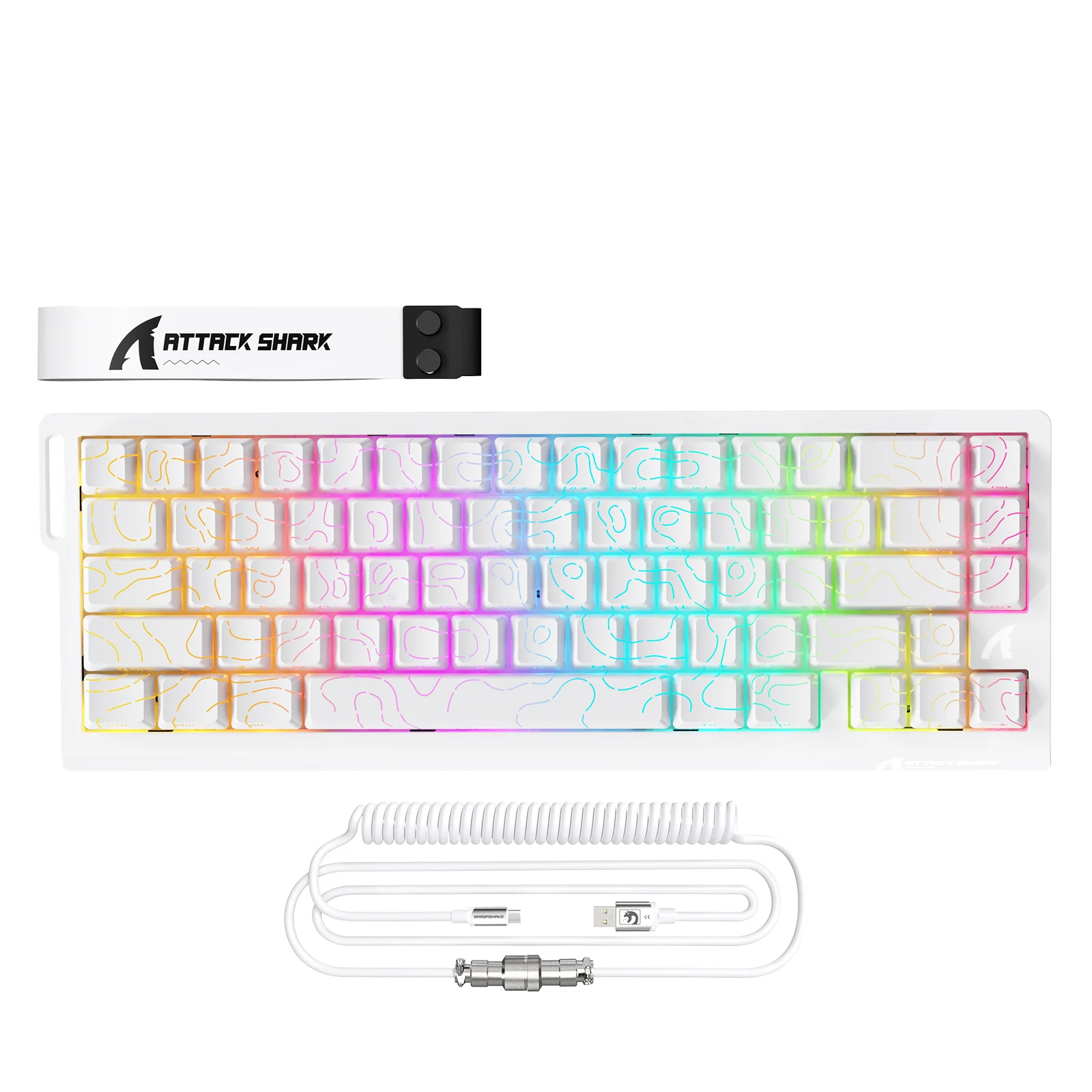 ATTACK SHARK X68MAX HE Rapid Trigger CNC Aluminum Keyboard Magnetic Switch with C01Ultra RGB Coiled Cable - Image 11