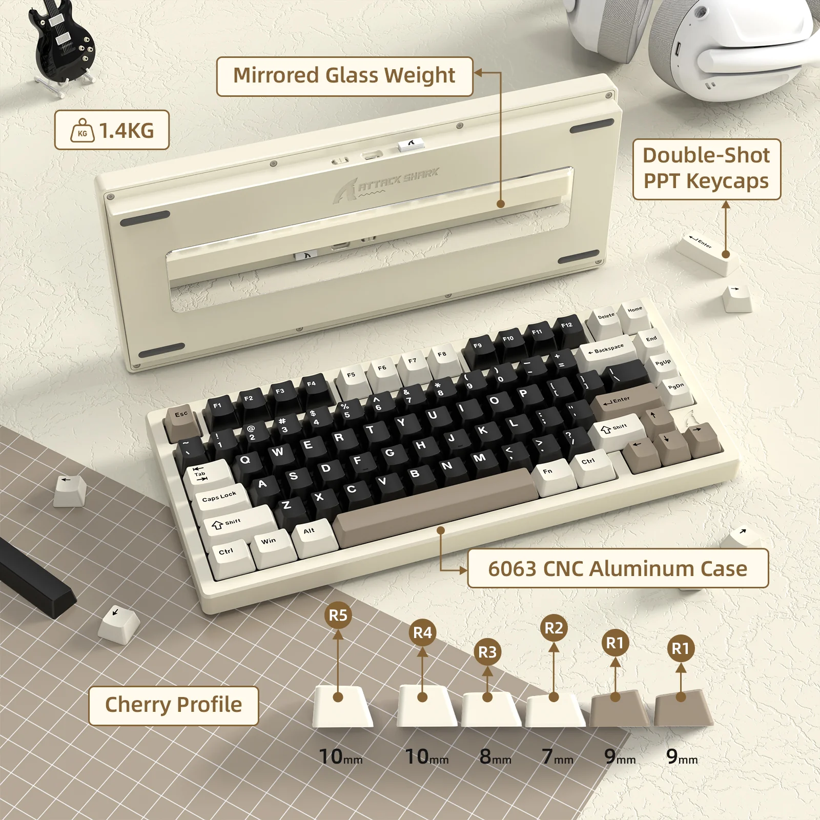 ATTACK SHARK X75 Full Aluminum Keyboard - Image 23