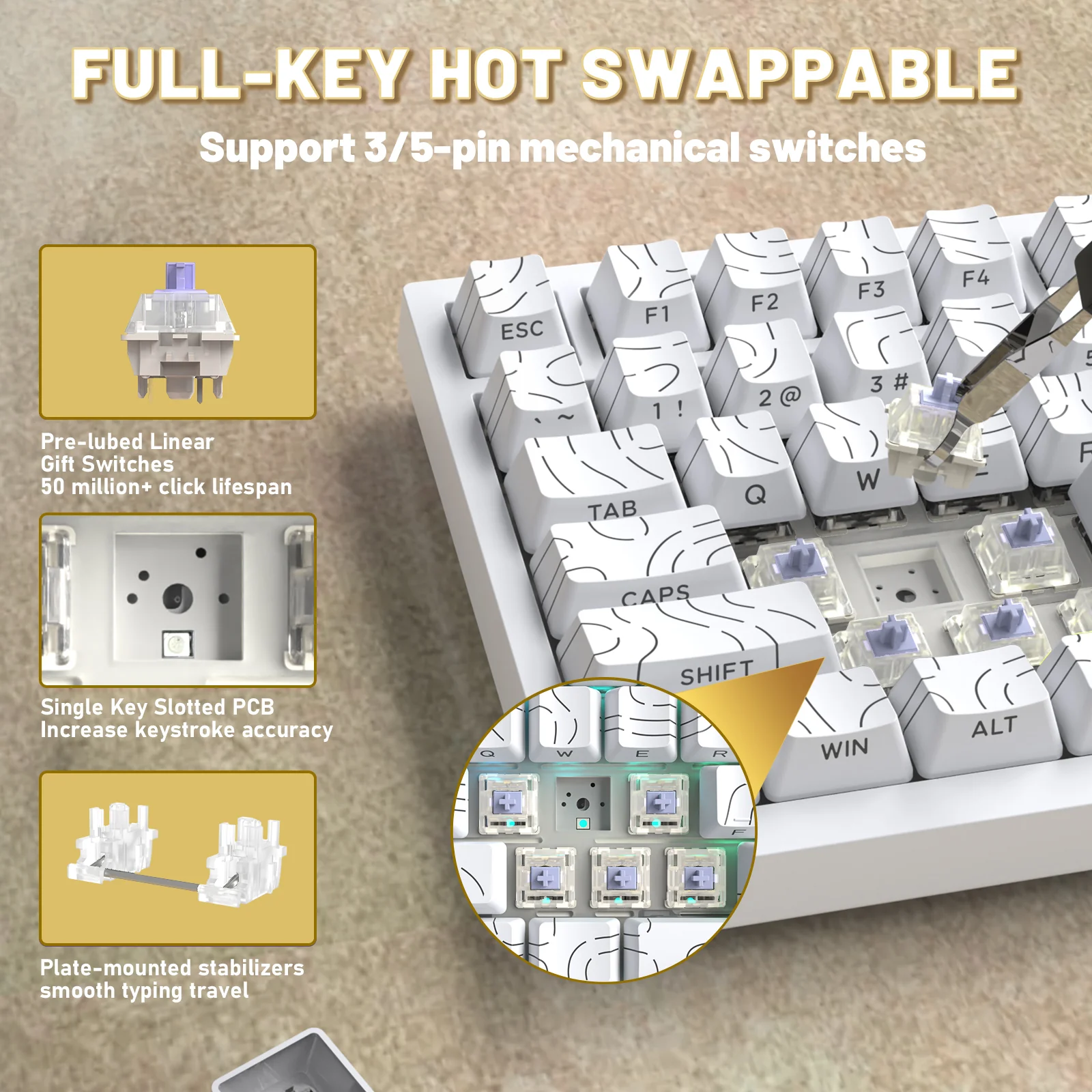 ATTACK SHARK X820ULTRA Mechanical Keyboard with C01ULTRA Coiled Cable - Image 82