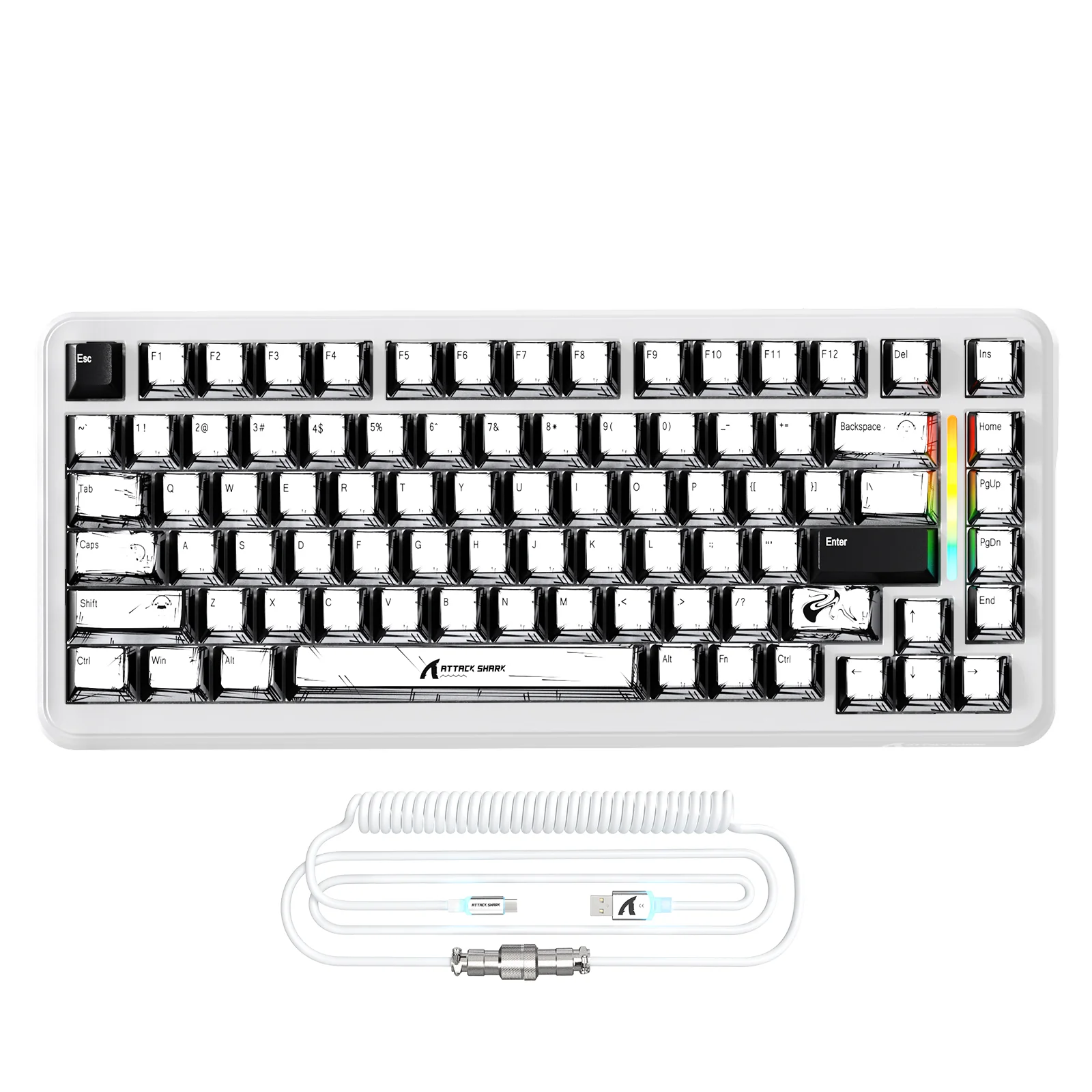 ATTACK SHARK X82PRO HE Magnetic Keyboard With C01Ultra RGB Coiled Cable - Image 19