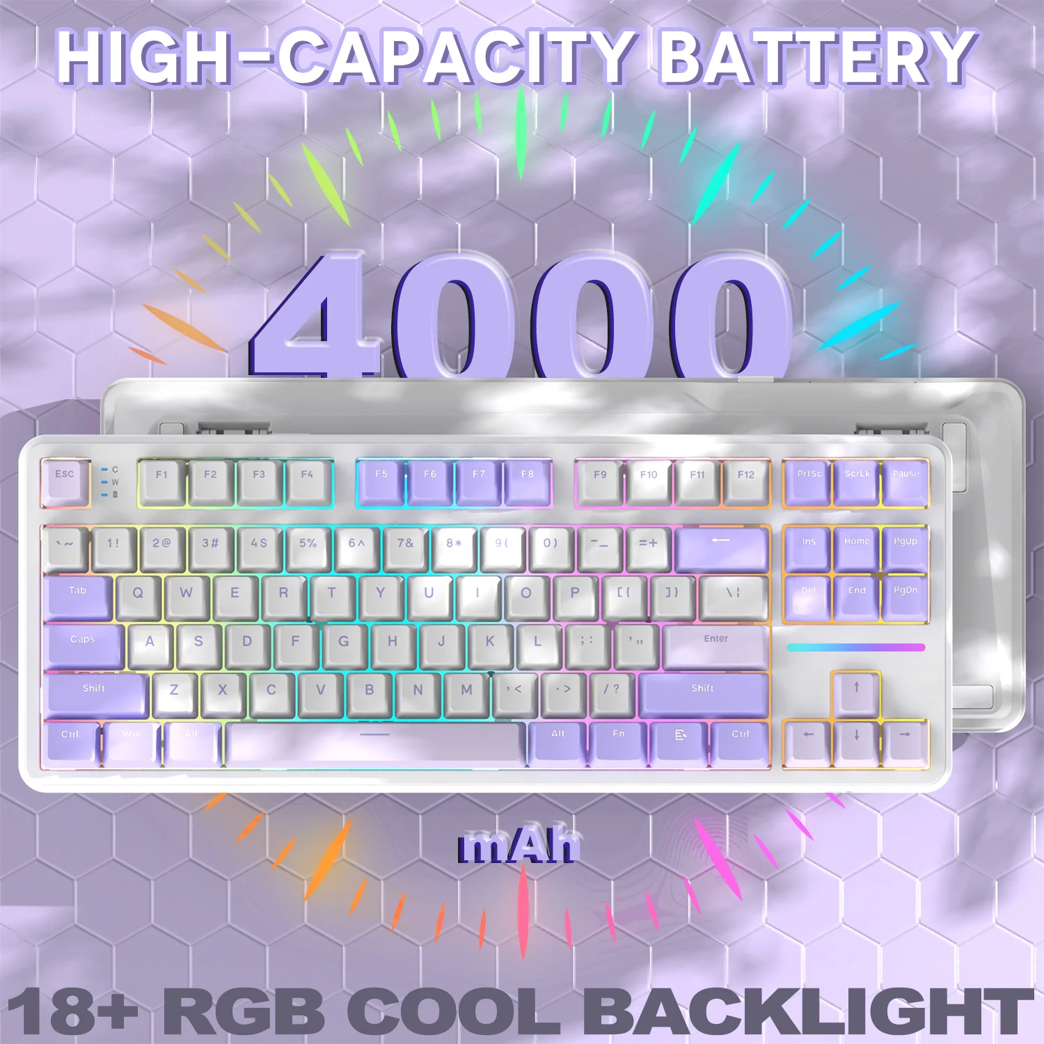 ATTACK SHARK X87 Tri-mode Gasket Mechanical Keyboard - Image 33
