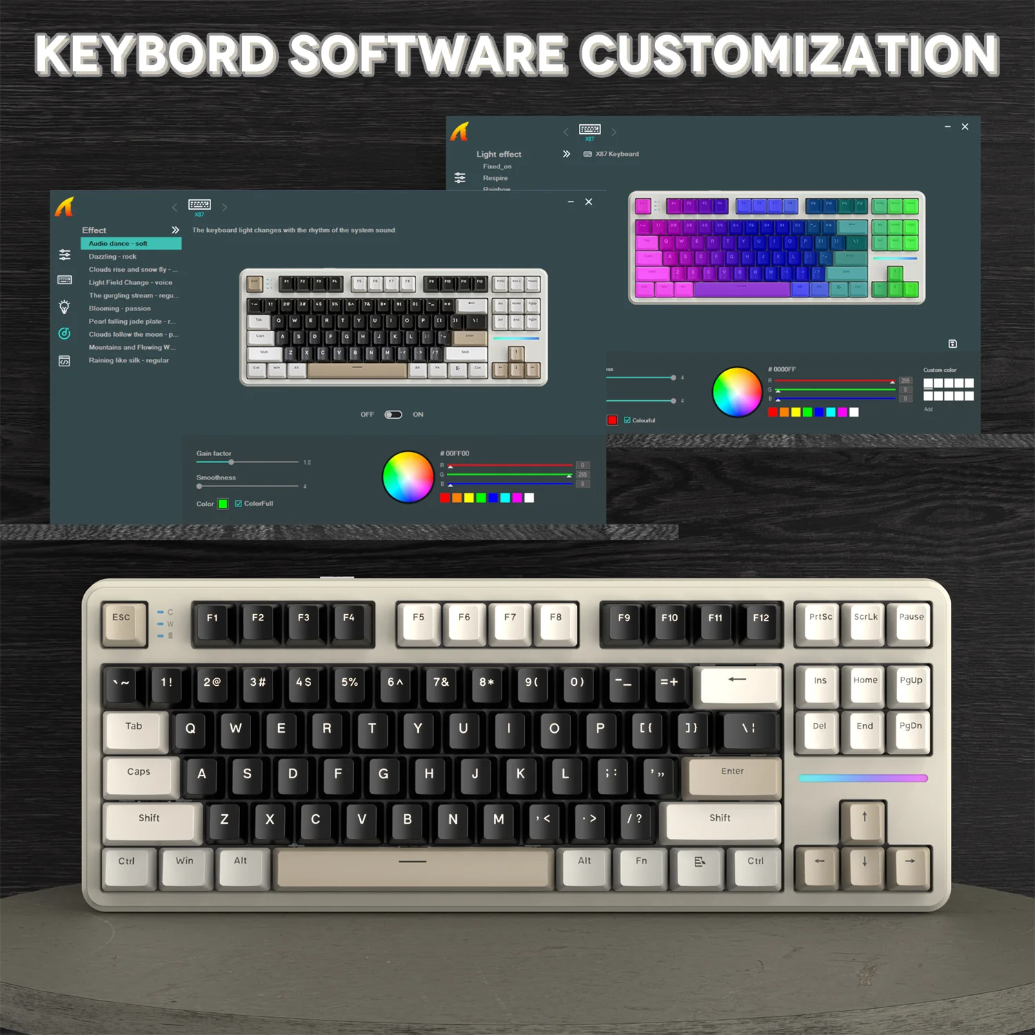 ATTACK SHARK X87 Tri-mode Gasket Mechanical Keyboard - Image 7