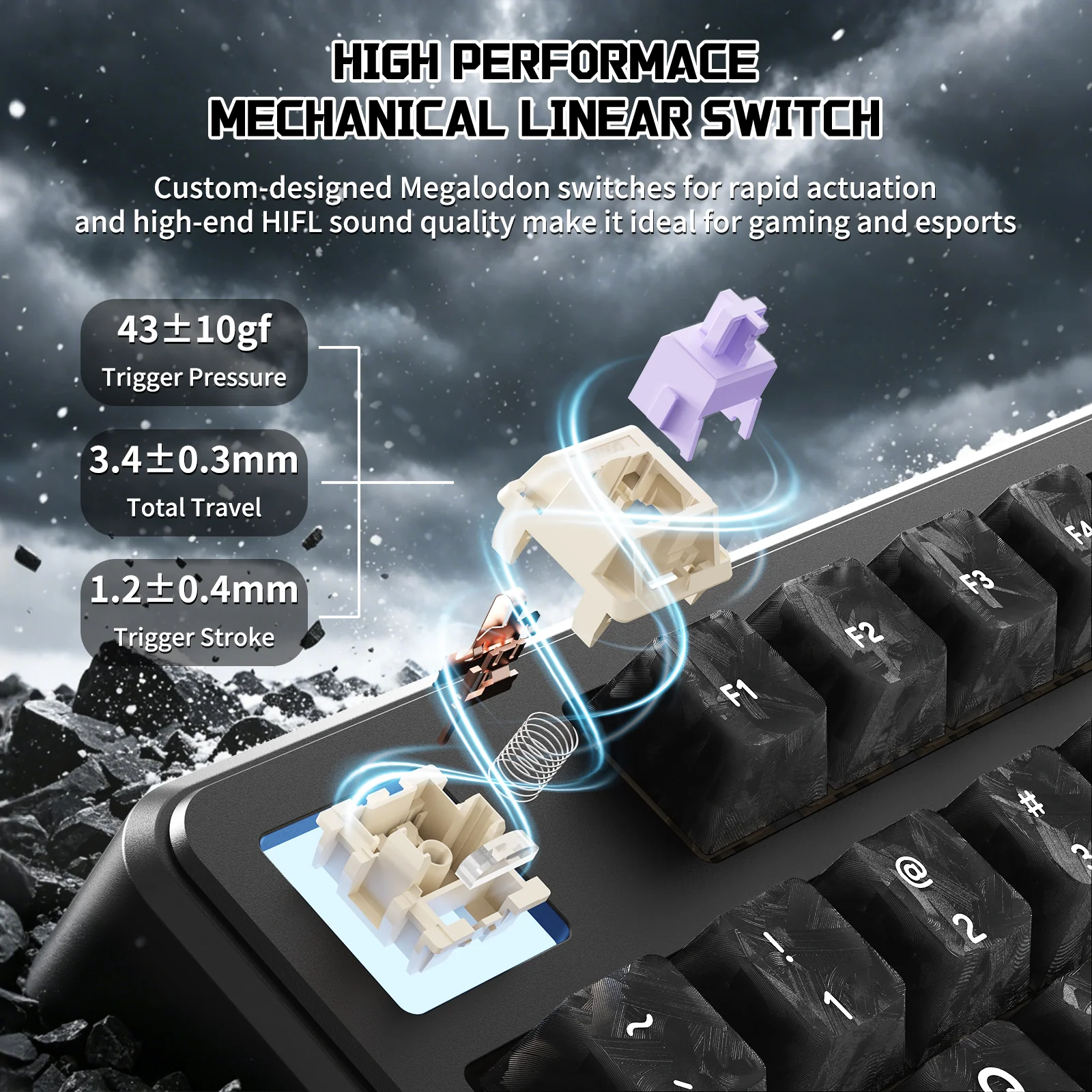 ATTACK SHARK X87 ULTRA Wireless Mechanical Keyboard With 8K Wireless Receiver - Image 3