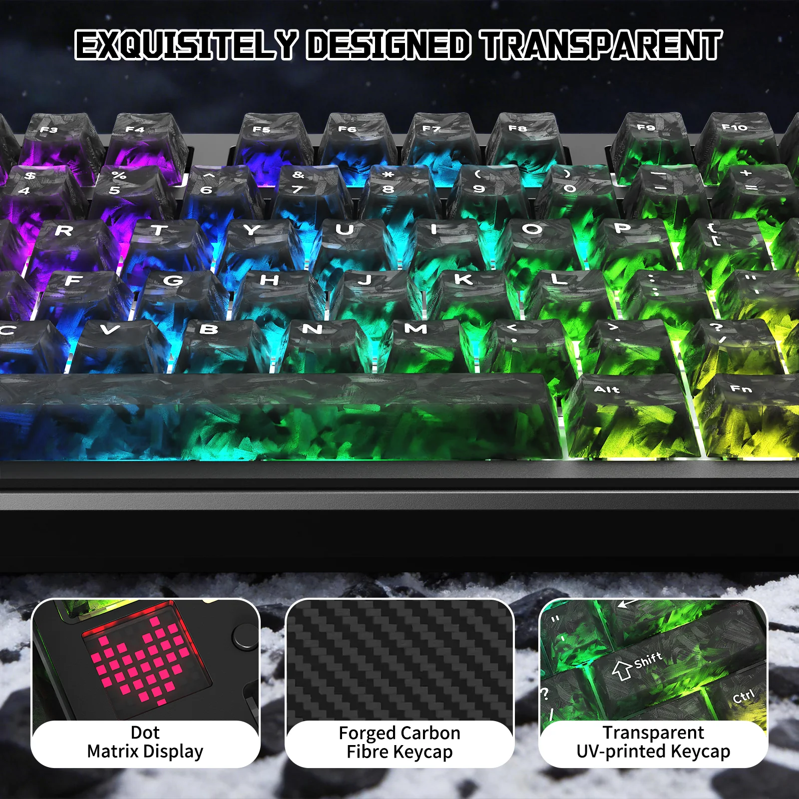 ATTACK SHARK X87 ULTRA Wireless Mechanical Keyboard With 8K Wireless Receiver - Image 6