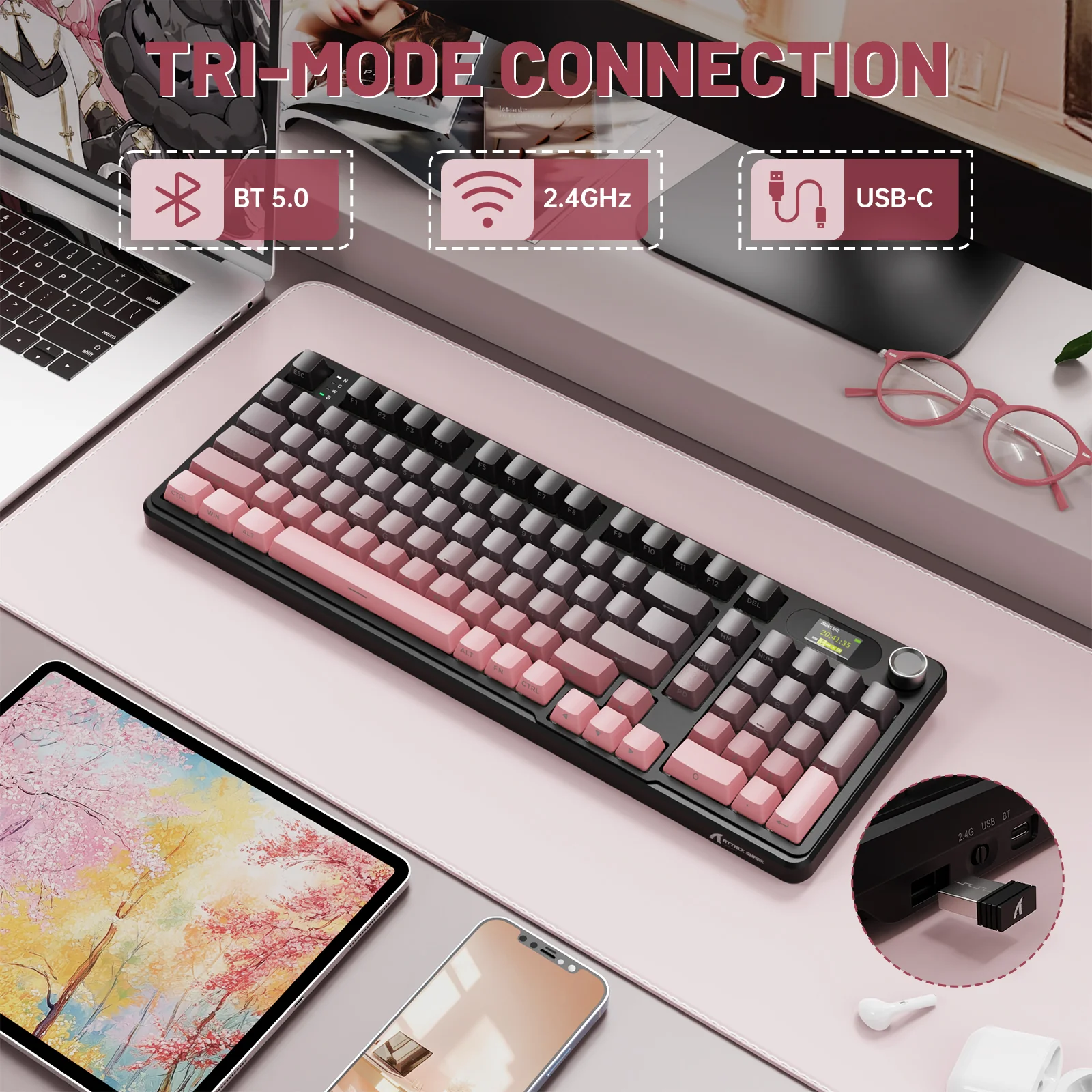 ATTACK SHARK X98PRO Wireless Gaming Keyboard - Image 3