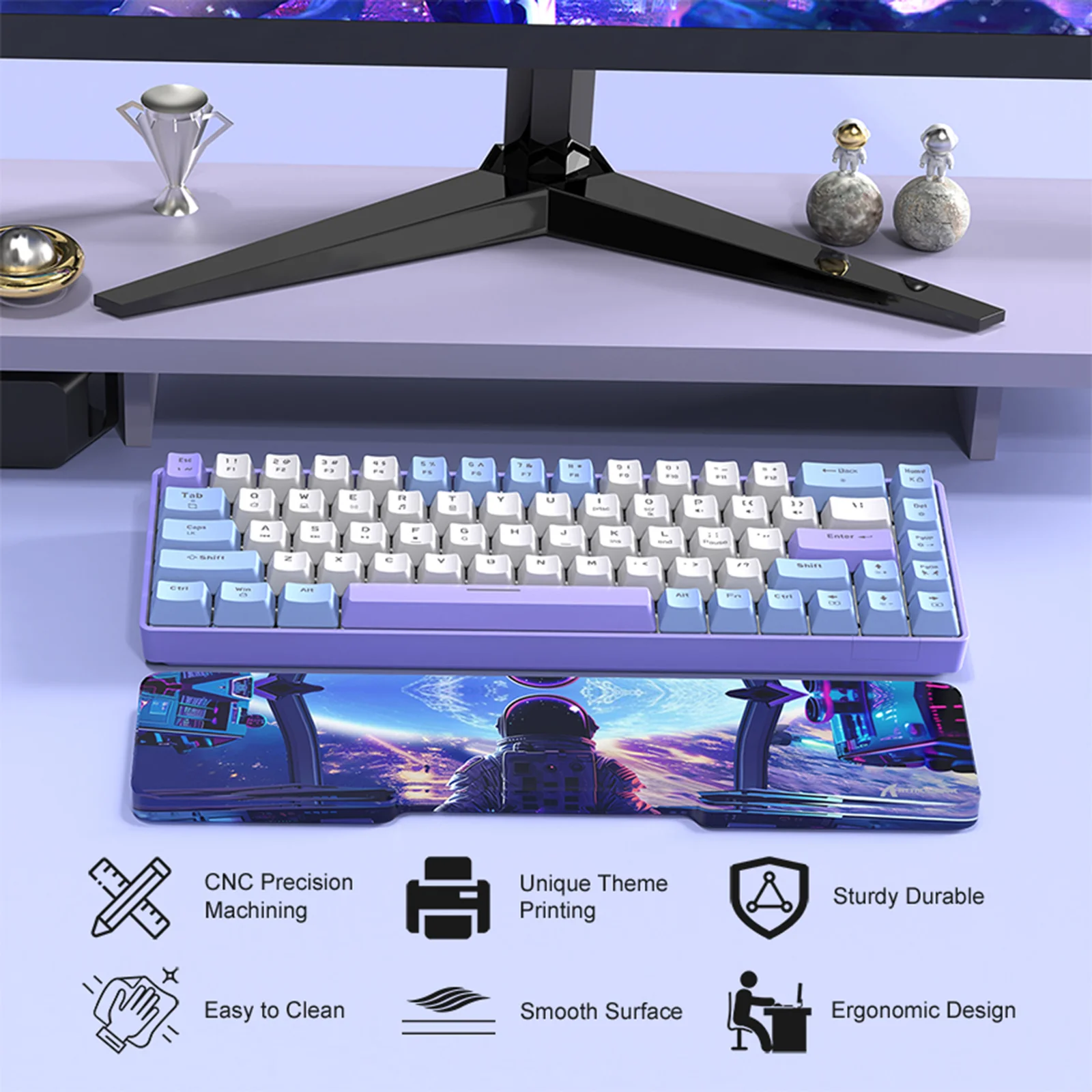 ATTACK SHARK Acrylic Wrist Rest with Pattern - Image 10