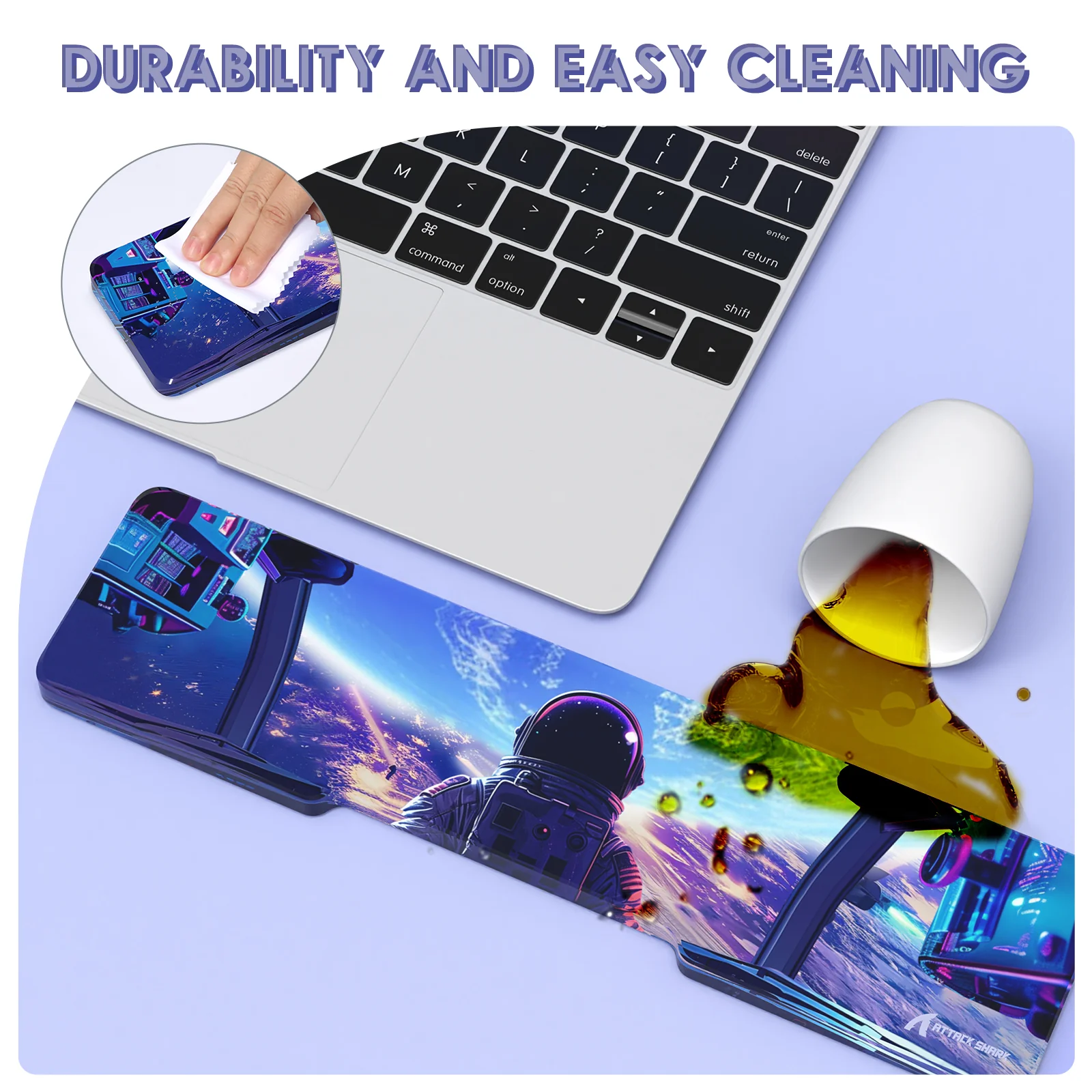 ATTACK SHARK Acrylic Wrist Rest with Pattern - Image 9