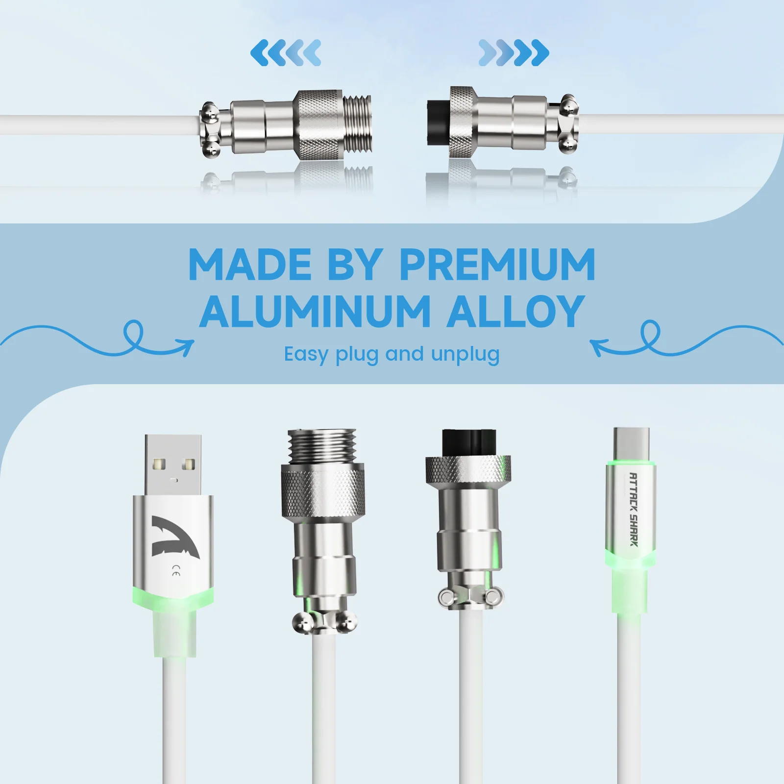 ATTACK SHARK C01Ultra Custom Aviator Cable for 8KHz Magnetic Keyboard - Image 3