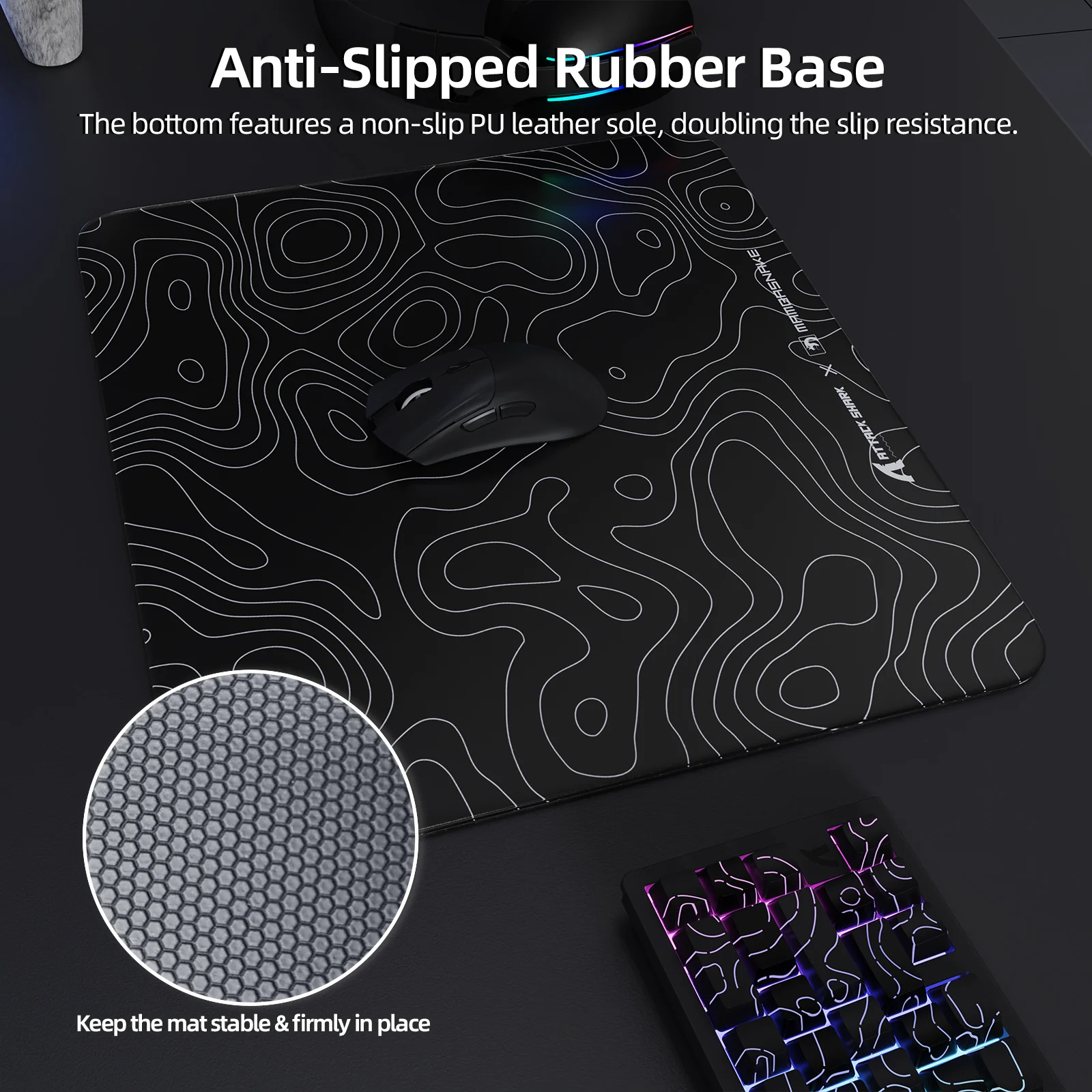 ATTACK SHARK CM05 Tempered Glass Gaming Mouse Pad - Image 5
